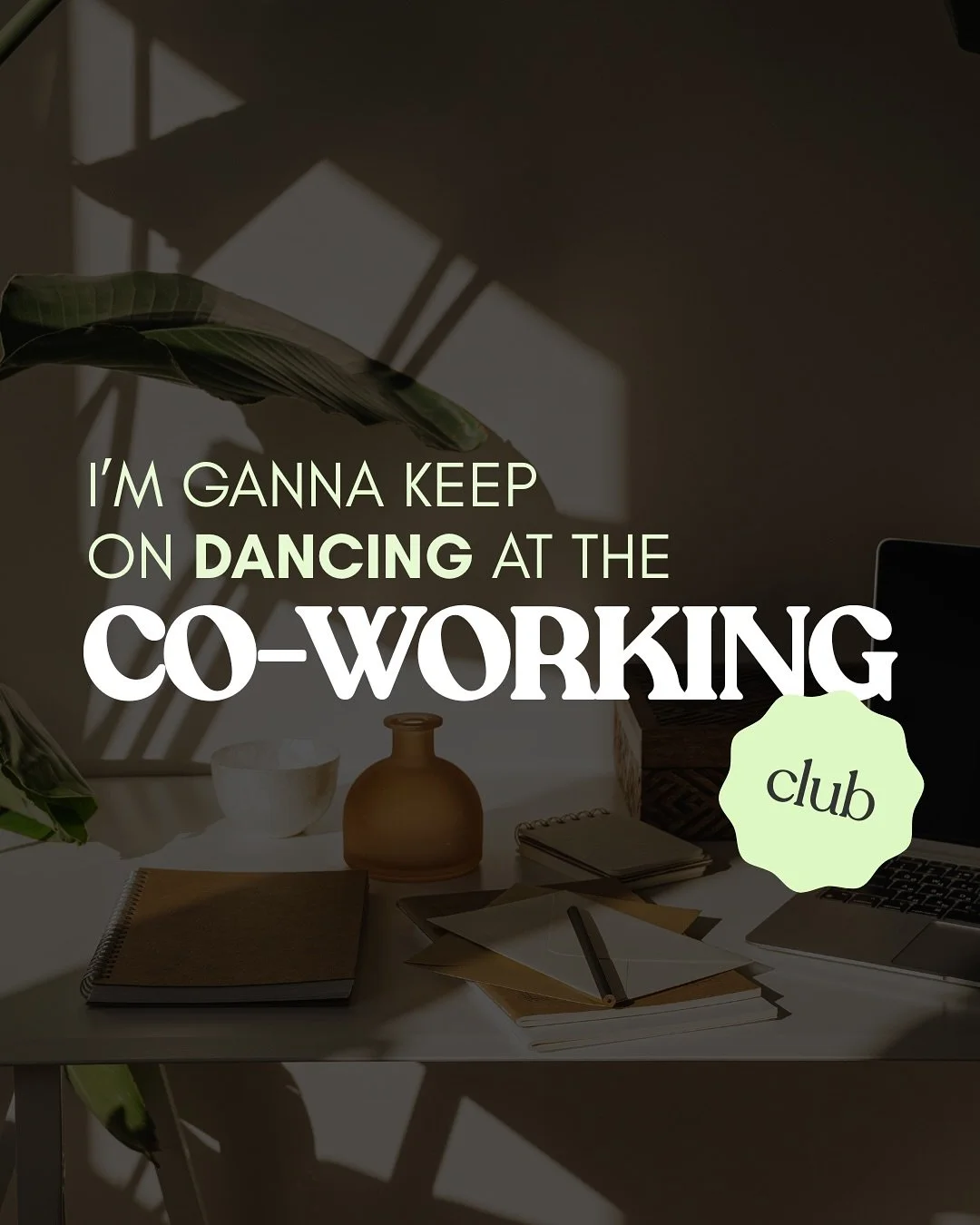 Grab your favorite drink ☕️
Tap into your flow state 💻
&amp; close out the workday early!🍂

We are entering a new era of coworking
&amp; if you are on our email list, then you already know the deets behind this shift. 

✨COME AS YOU ARE✨
glitter, p