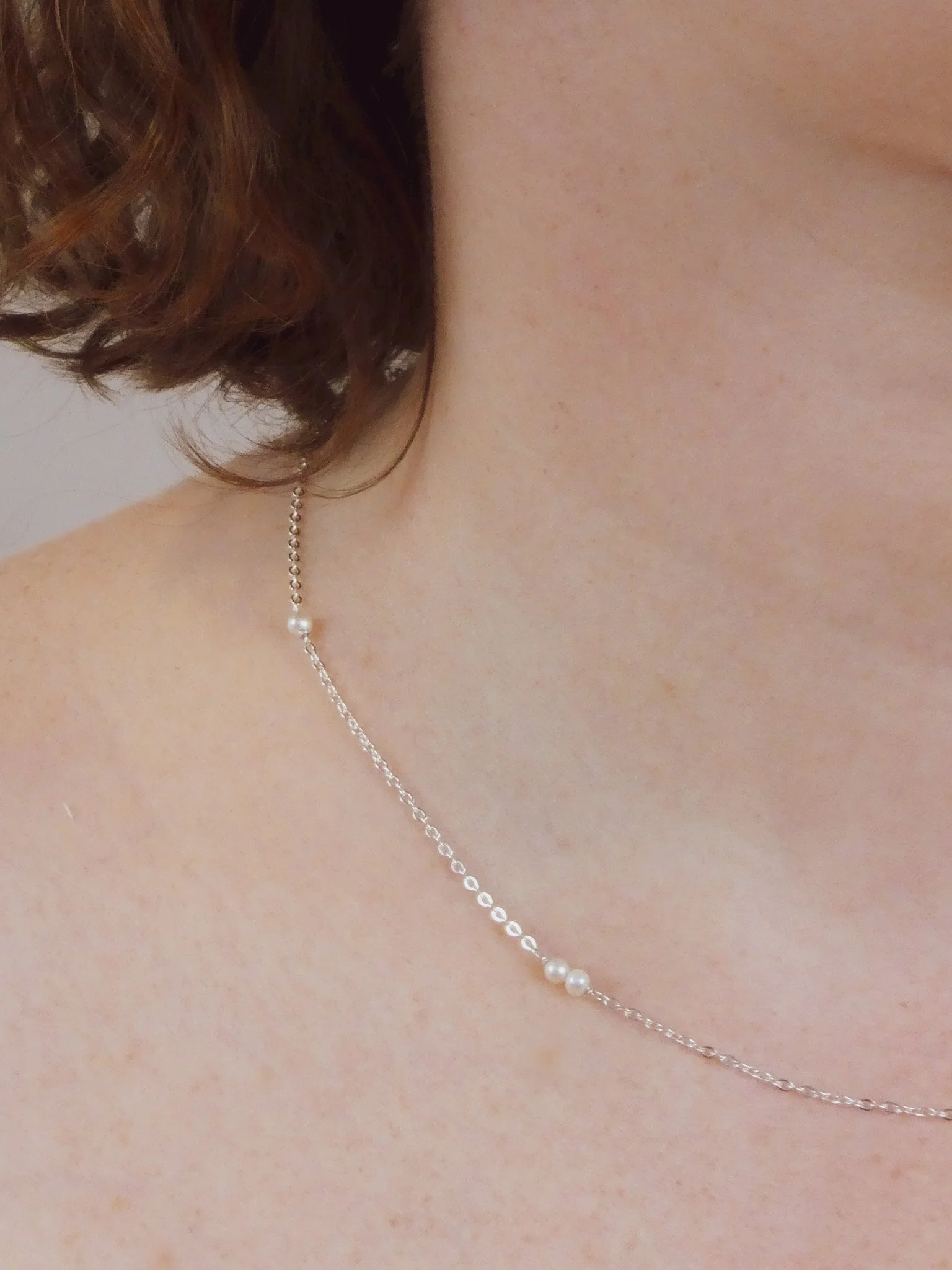 Charlotte Spaced Pearl Necklace