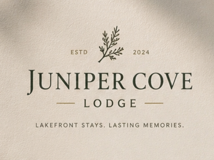 Juniper Cove Lodge Primary Logo Design