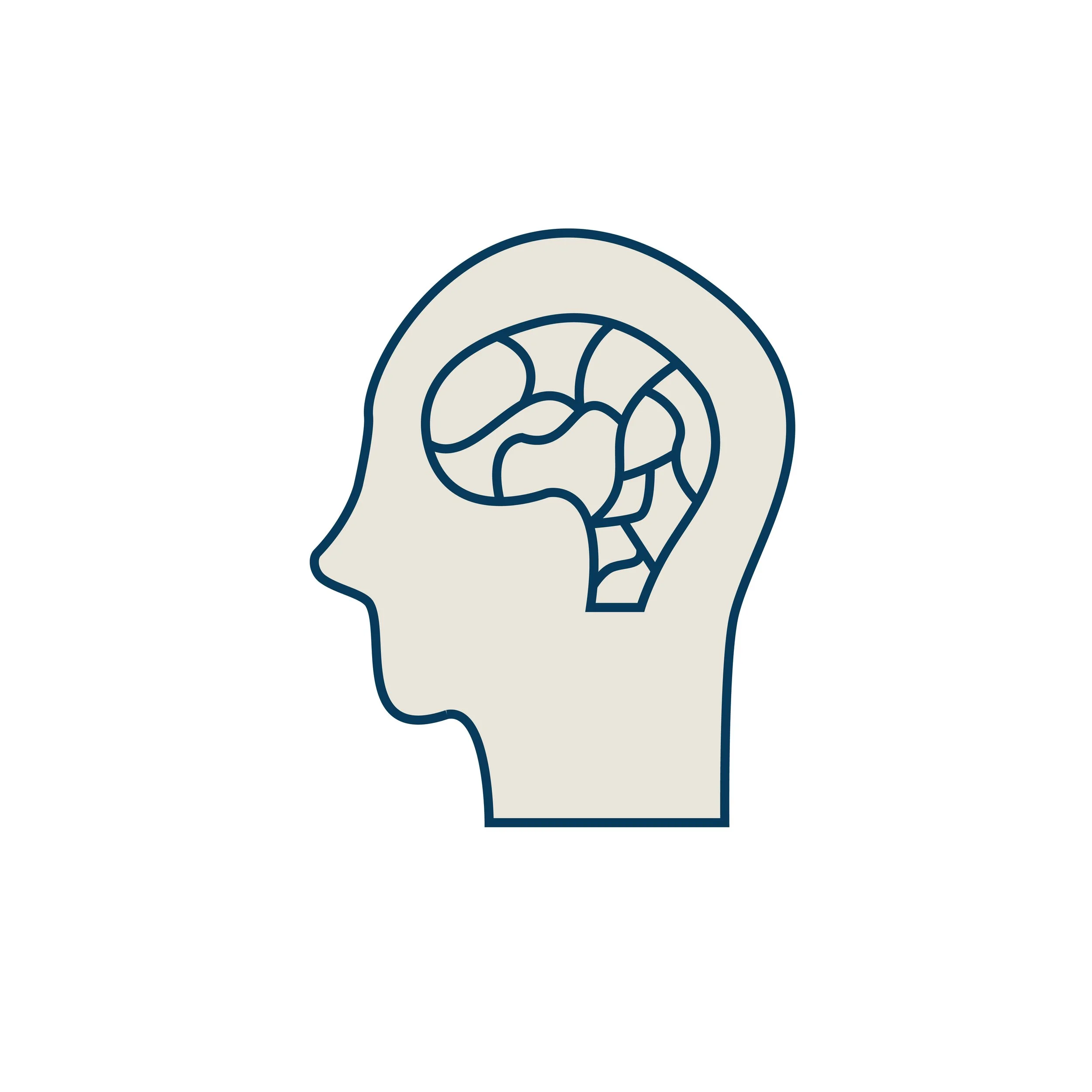 Head with Brain Icon
“Custom head and brain icon design for Beth Abney Copywriting branding, representing knowledge and creative thinking.”