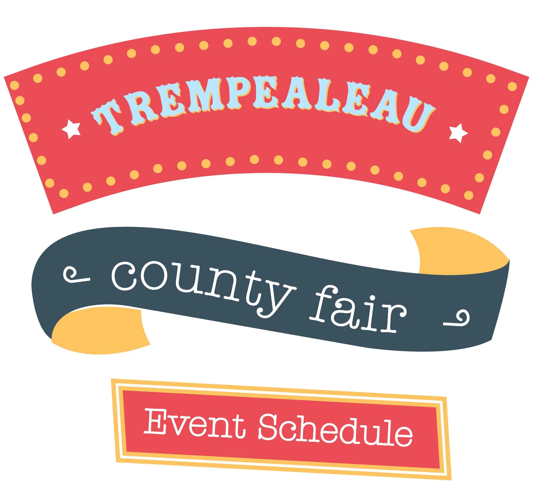 Website Homepage
“Homepage design for Trempealeau County Fair website featuring bold graphics, event highlights, and a colorful header.”