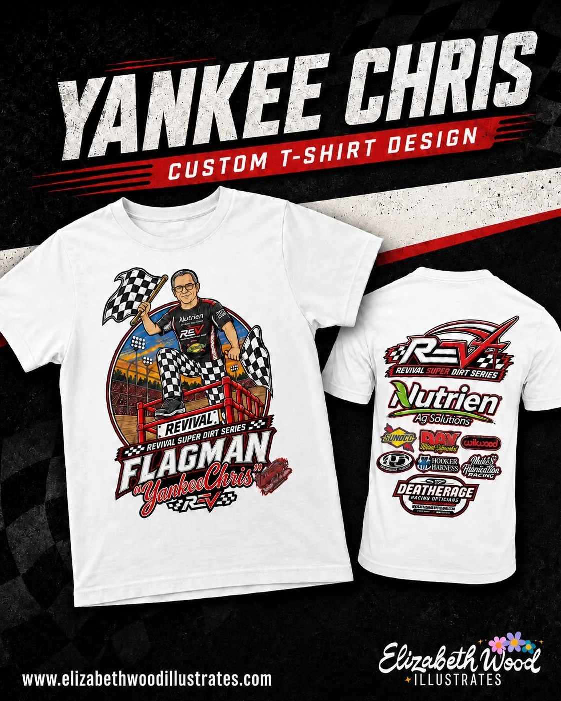 Yankee Chris custom racing T-shirt design