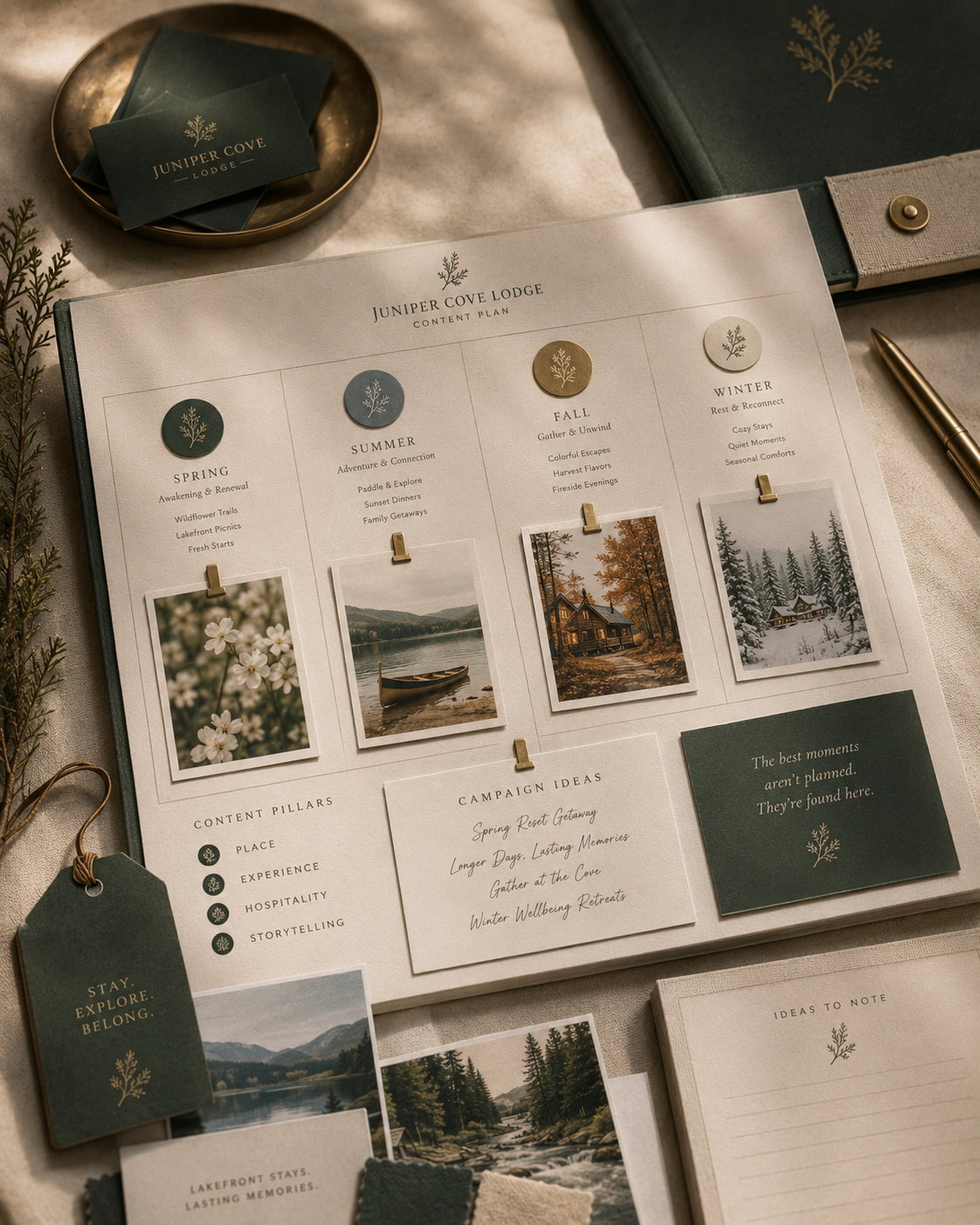 Juniper Cove Lodge Primary Logo Design