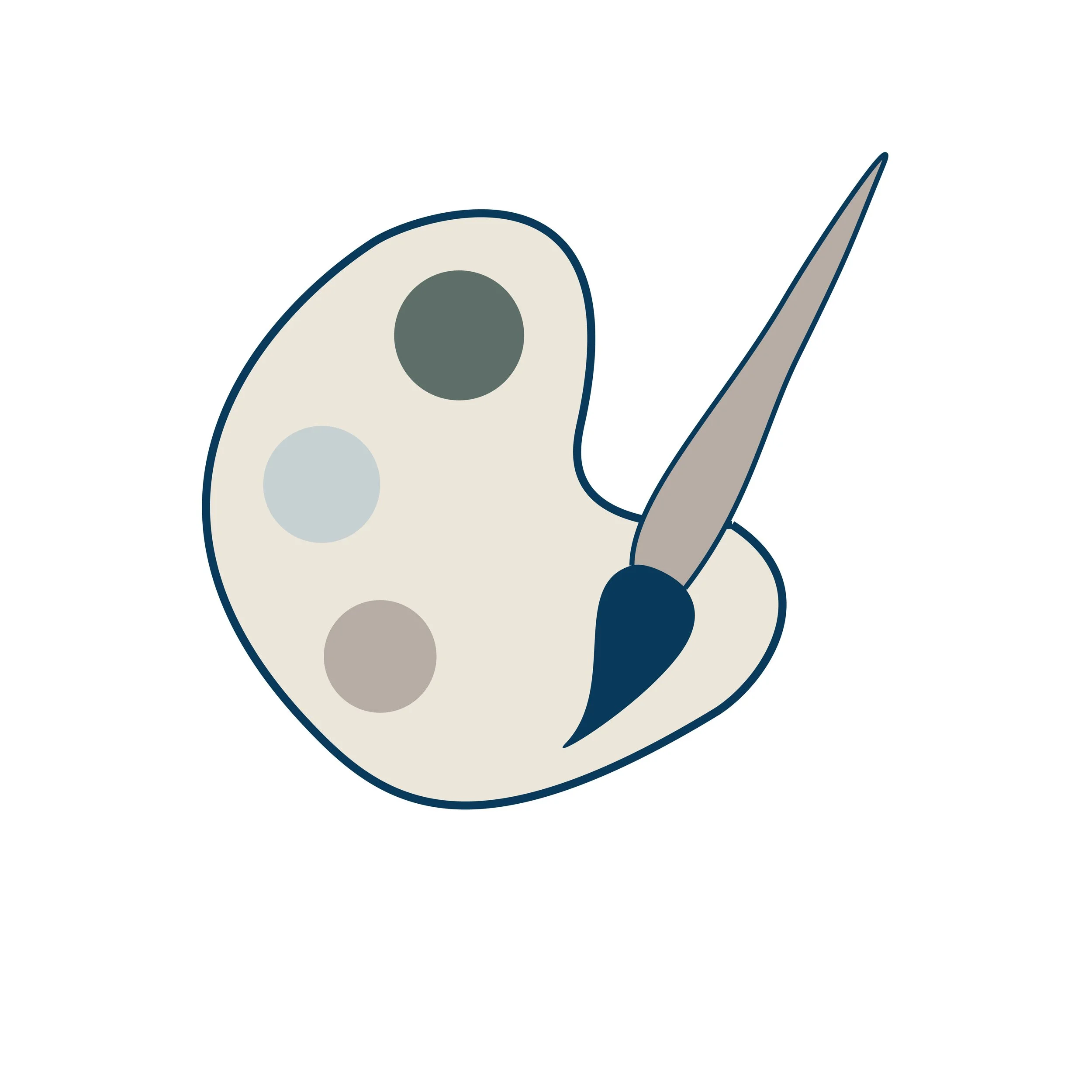 Artist Palette Icon
“Custom palette and paintbrush icon design for Beth Abney Copywriting branding, highlighting creativity and professional services.”
