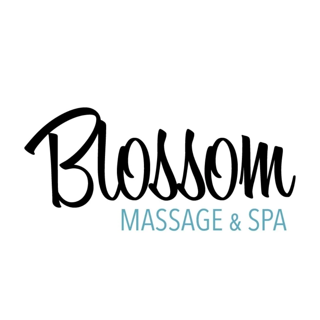 Blue Accent Logo Variation
“Blossom Massage & Spa logo variation in black script with calming blue text, designed to evoke serenity and professionalism.”