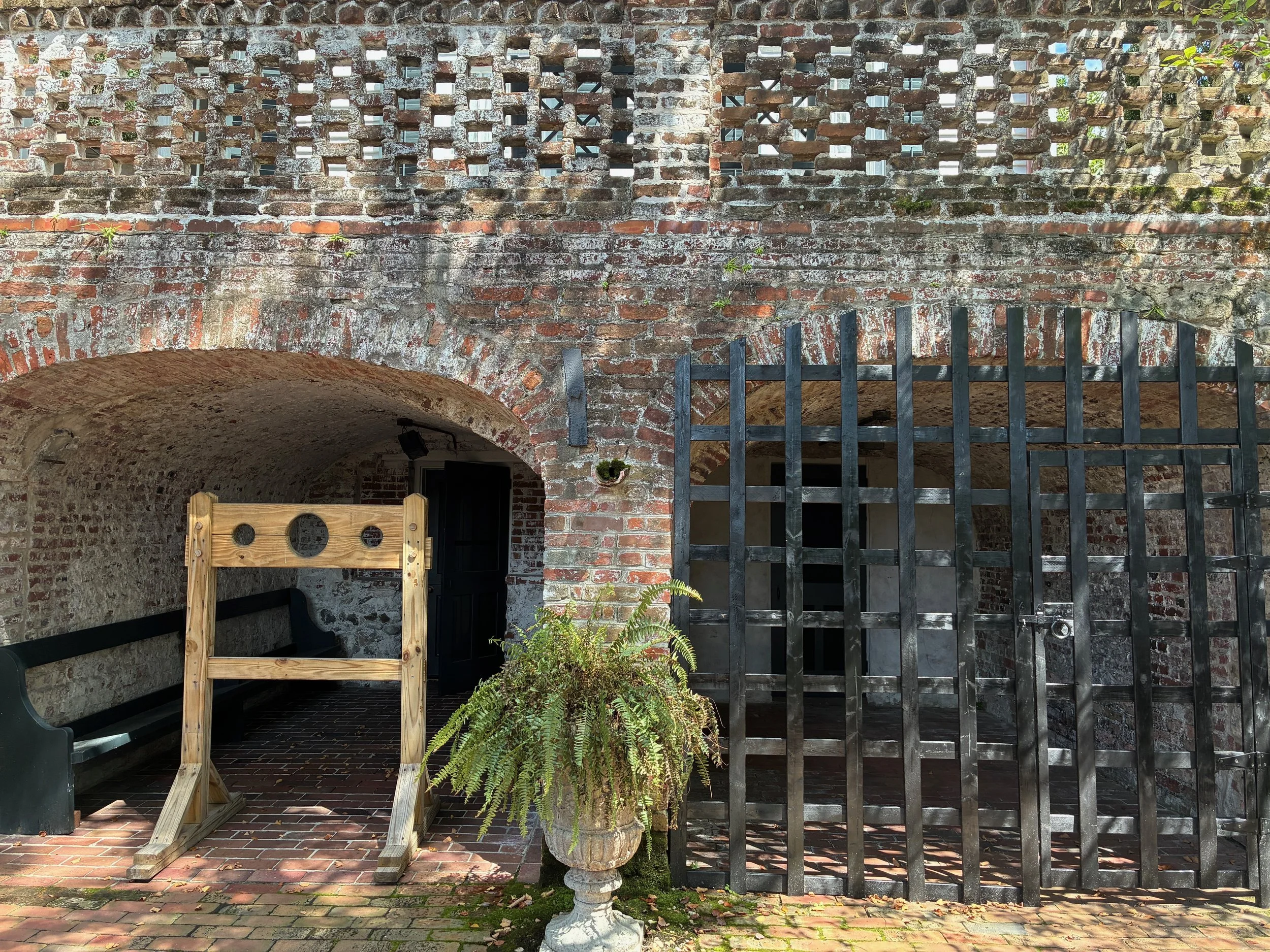 Photograph of the 18th century debtors prison in Wilmington, NC at Burgwin-Wright House & Gardens
