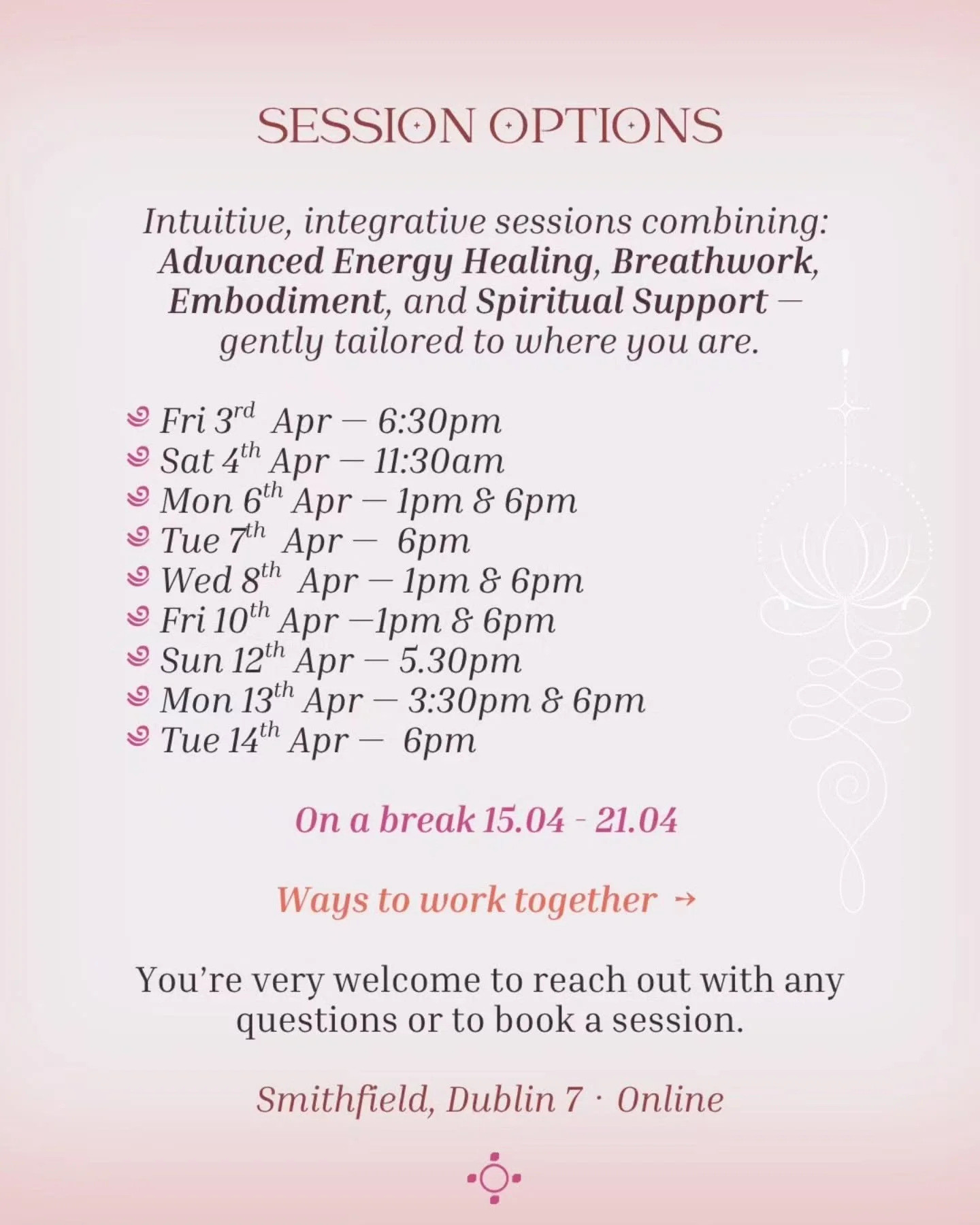 ༆ 𝑾𝒉𝒆𝒏 𝒅𝒊𝒅 𝒚𝒐𝒖 𝒍𝒂𝒔𝒕 𝒔𝒍𝒐𝒘 𝒅𝒐𝒘𝒏 𝒆𝒏𝒐𝒖𝒈𝒉 𝒕𝒐 𝒕𝒓𝒂𝒏𝒔𝒇𝒐𝒓𝒎 𝒘𝒉𝒂𝒕 𝒚𝒐𝒖&rsquo;𝒓𝒆 𝒄𝒂𝒓𝒓𝒚𝒊𝒏𝒈? ༆

A space for deep healing and real transformation, held with care, presence, and gentle guidance and support every