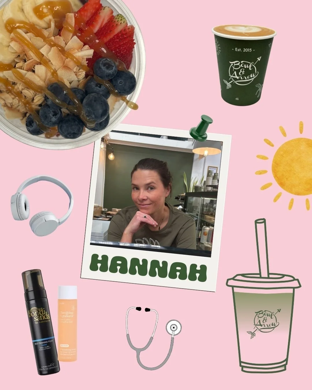 Top Team Picks... we asked our team to share their new menu faves as well as their best health hack for summer!

HANNAH ☀️ full time medical device sales, B&amp;A owner/operator and mum of two... (aka BOSS-queen)
Fave menu item: Hawaii, no changes!
F
