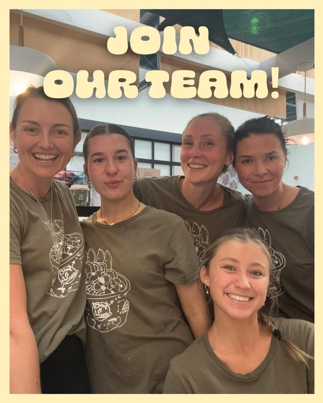 Join our B&amp;A team! We are on the look out for someone who:
🥝 Is available Sundays and for 1 to 2 weekdays (with potential for more shifts in the future)
🥝 Has customer service or hospo experience
🥝 A smiley, friendly and pro-active attitude
🥝