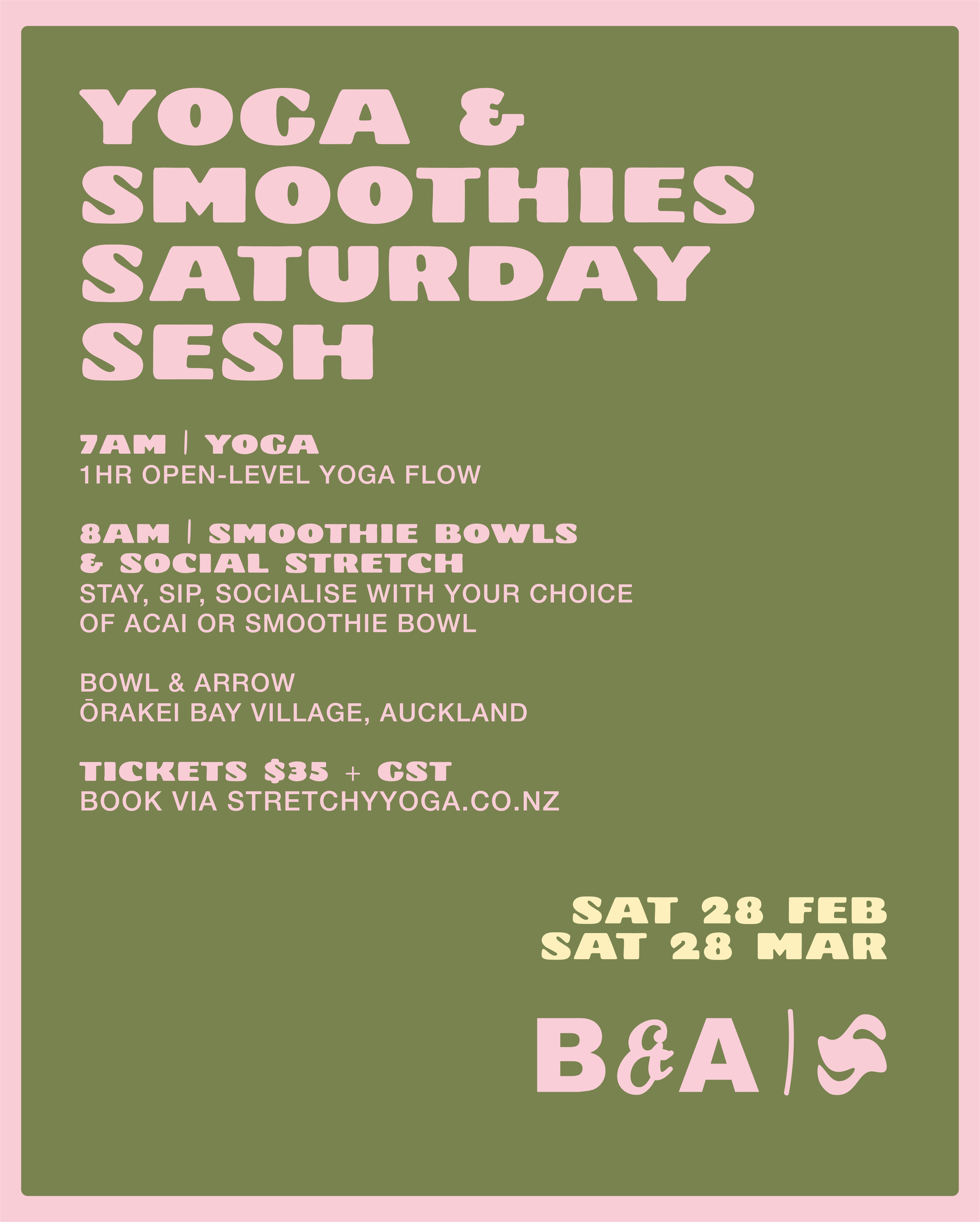 Stretchy Yoga, Smoothie Bowls + Social TIme