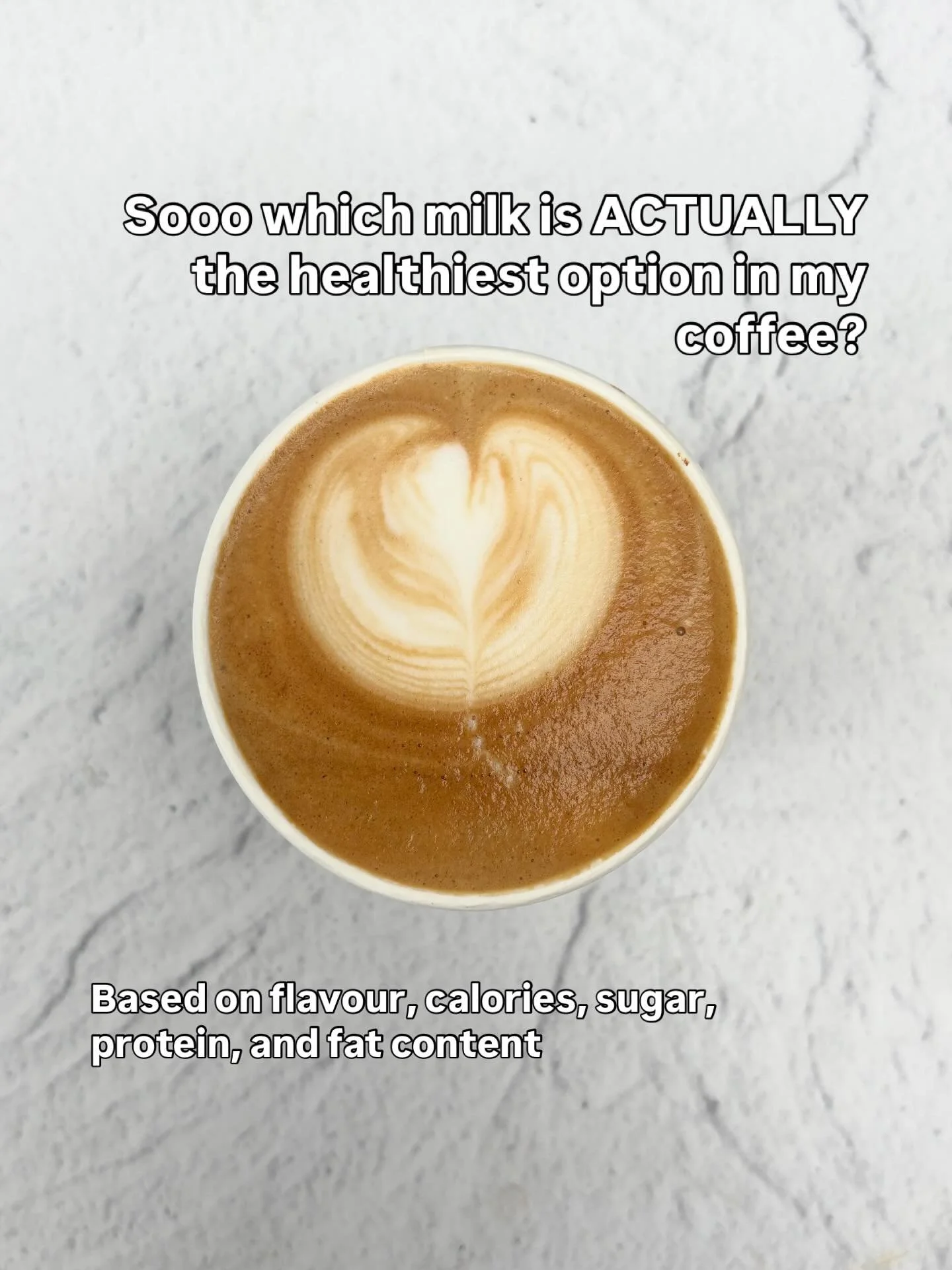 Which milk should you actually be choosing? 👀

We compared all the milks at B&amp;A using a standard flat white (250ml) so you can see what you&rsquo;re really getting.

🥛 Dairy = high protein + classic taste
🌱 Soy = high protein plant-based
🌾 Oa