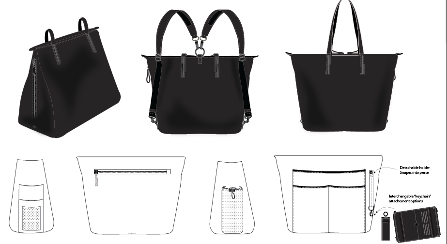 Technical CAD work - If you need to convey technical aspects of a fashion, interior or accessory item, technical sketches get the key aspects across to both buyers and factories alike.