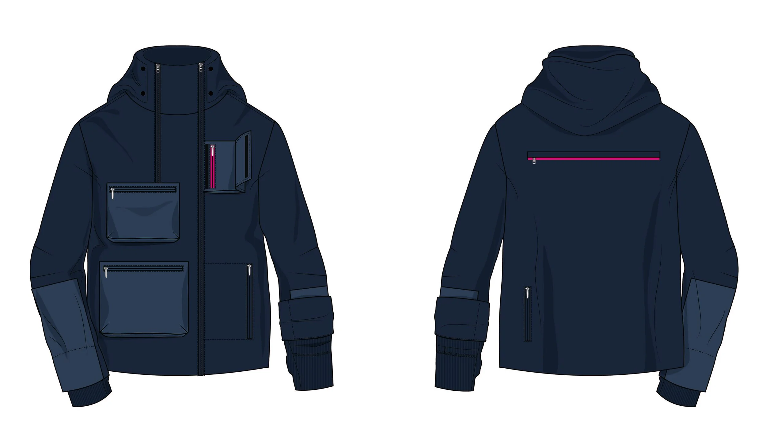 Technical CAD work - If you need to convey technical aspects of a fashion, interior or accessory item, technical sketches get the key aspects across to both buyers and factories alike.