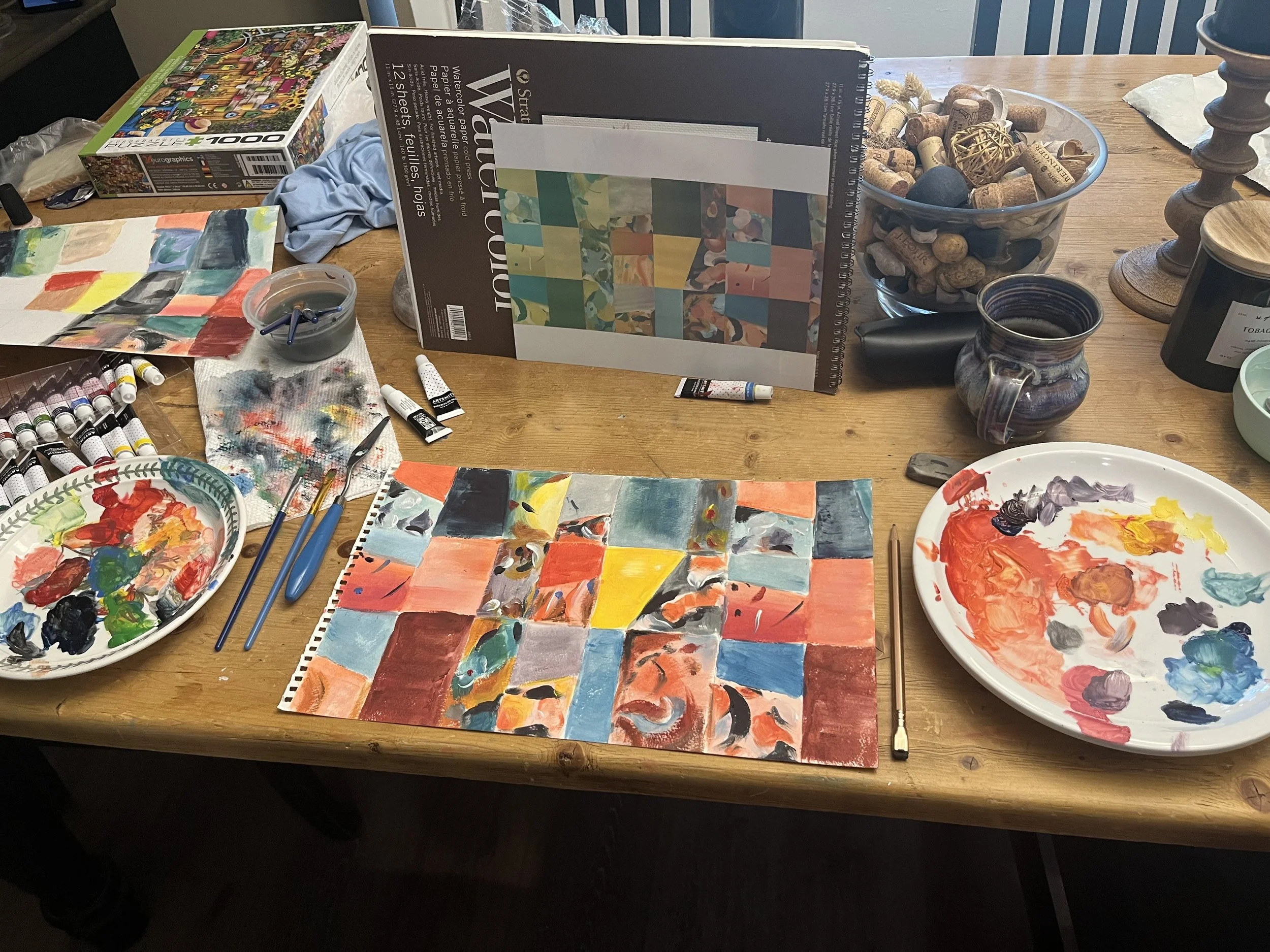 Mural - Admin building at The Village, Dallas. Inspo was artistic collage.