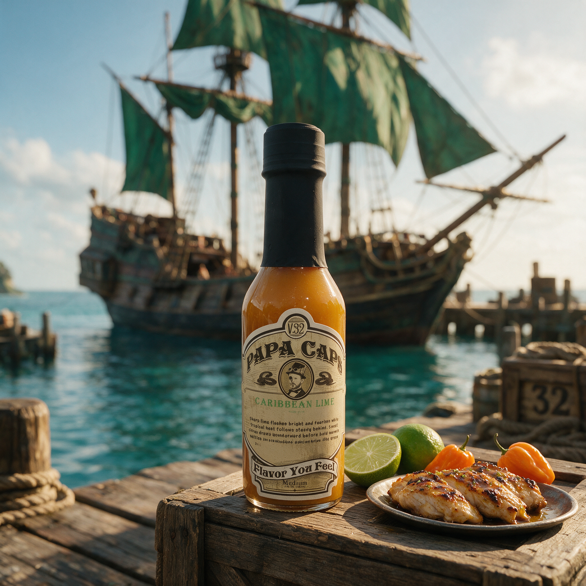 Caribbean Lime Hot Sauce - Medium