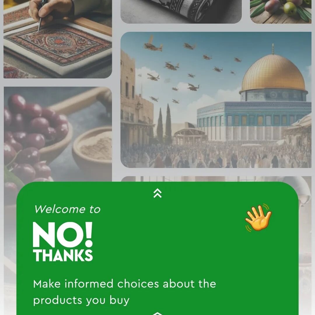 If you are wondering which products to boycott to place economic pressure on the colonial settler apartheid state that is carrying out a genocide right now, then please download the @nothanks_app to help. I use this at the supermarket to scan barcode