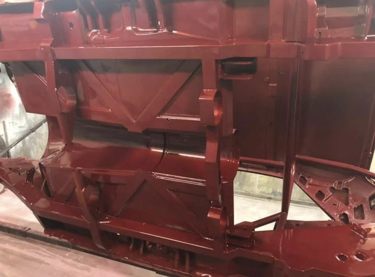 Rotisserie shot for the undercarriage. 71 Cuda