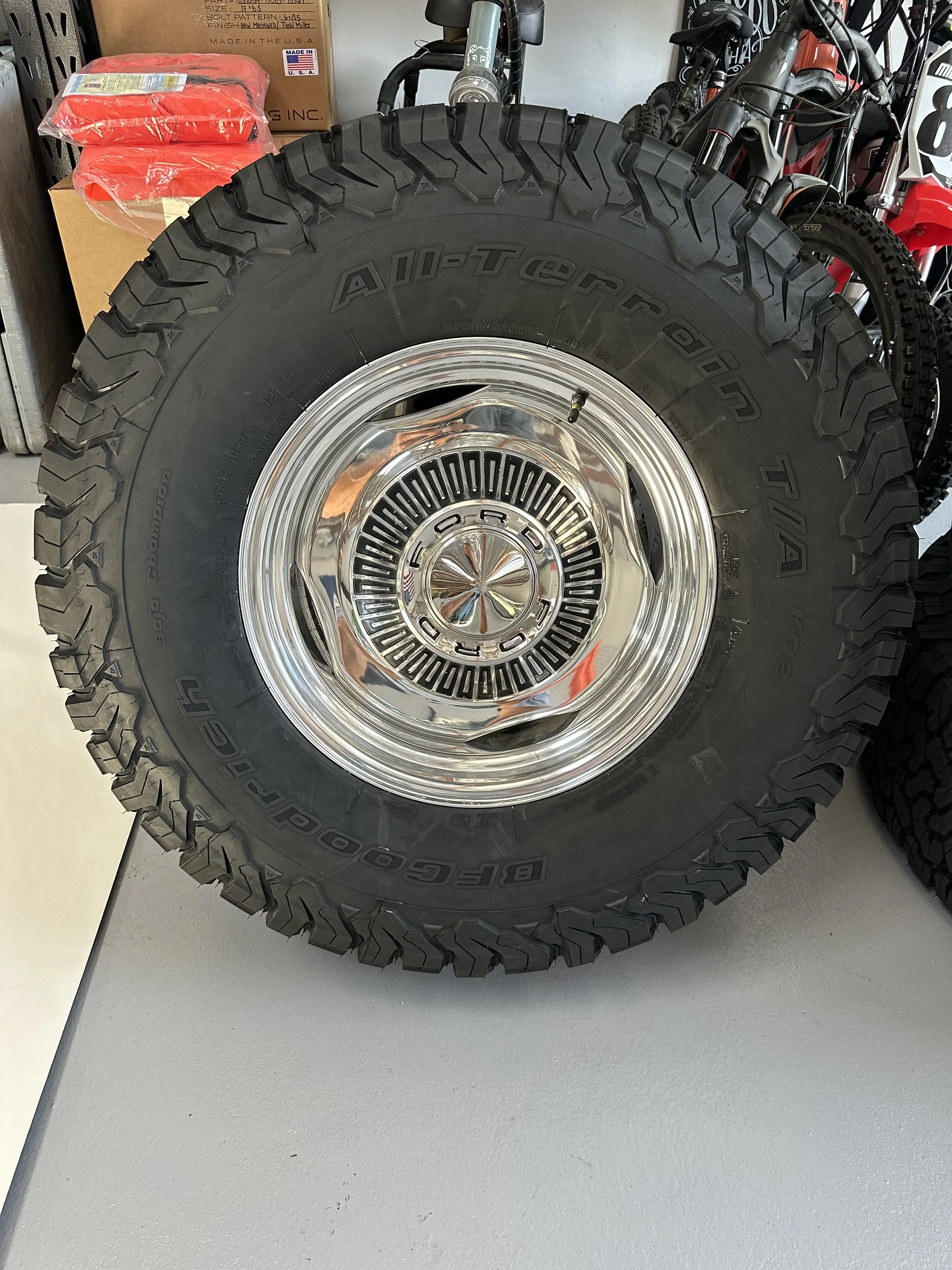 Curtis Speed wheels wrapped in BFG Rubber
