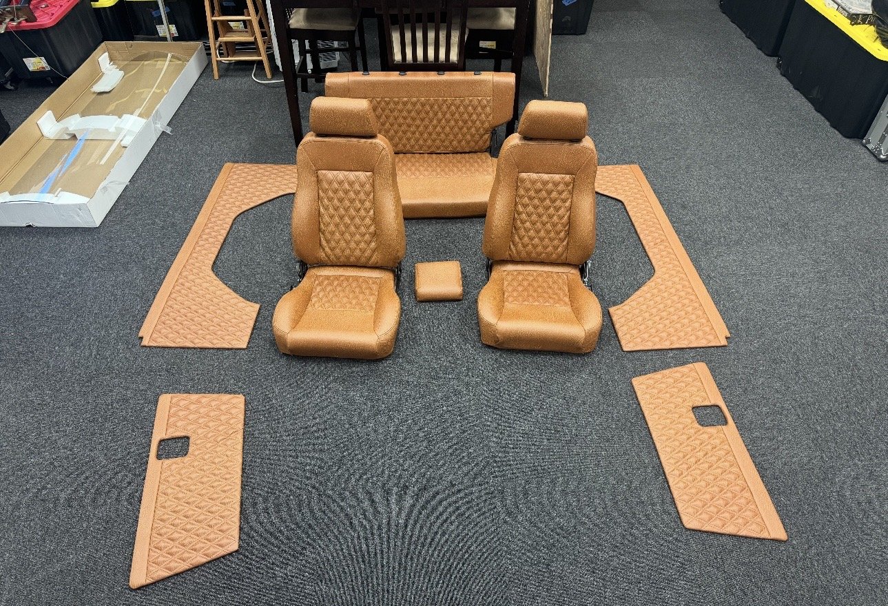 Complete Bronco interior minus the dash pad.  This is actually a vinyl 