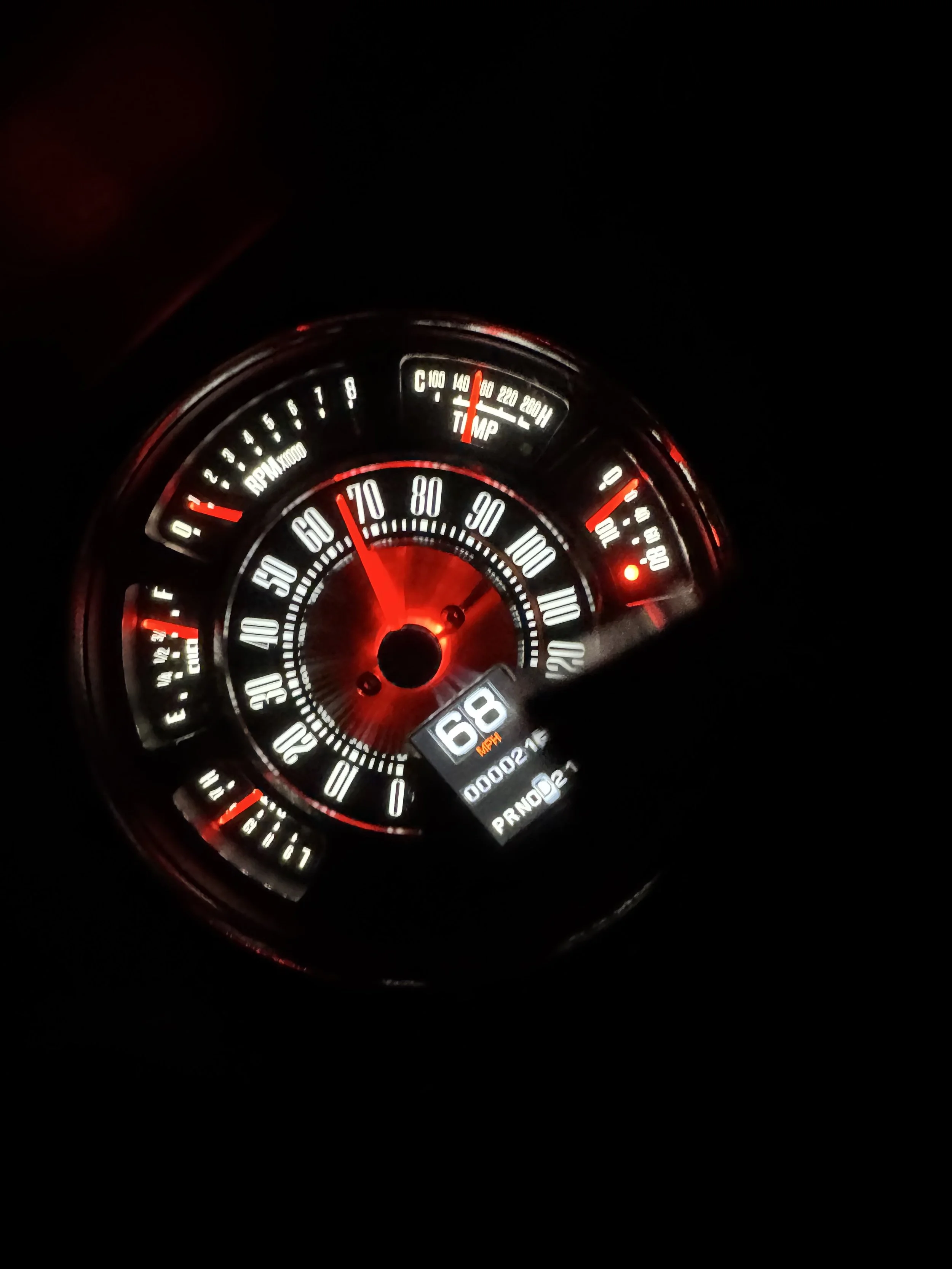 Pitch black and those RTC gauges pop hard 