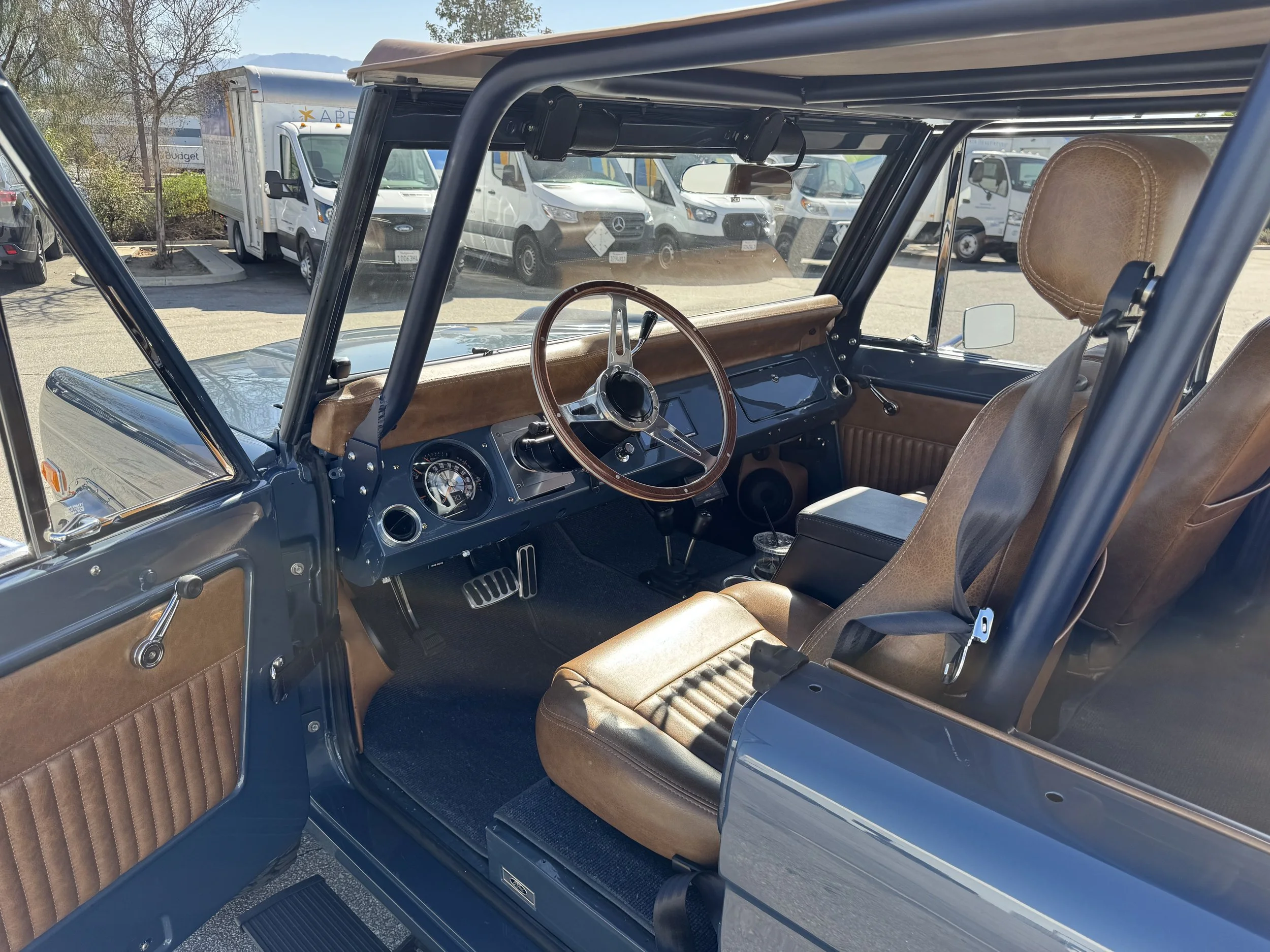 Another nicely distressed leather in this 72 Bronco 