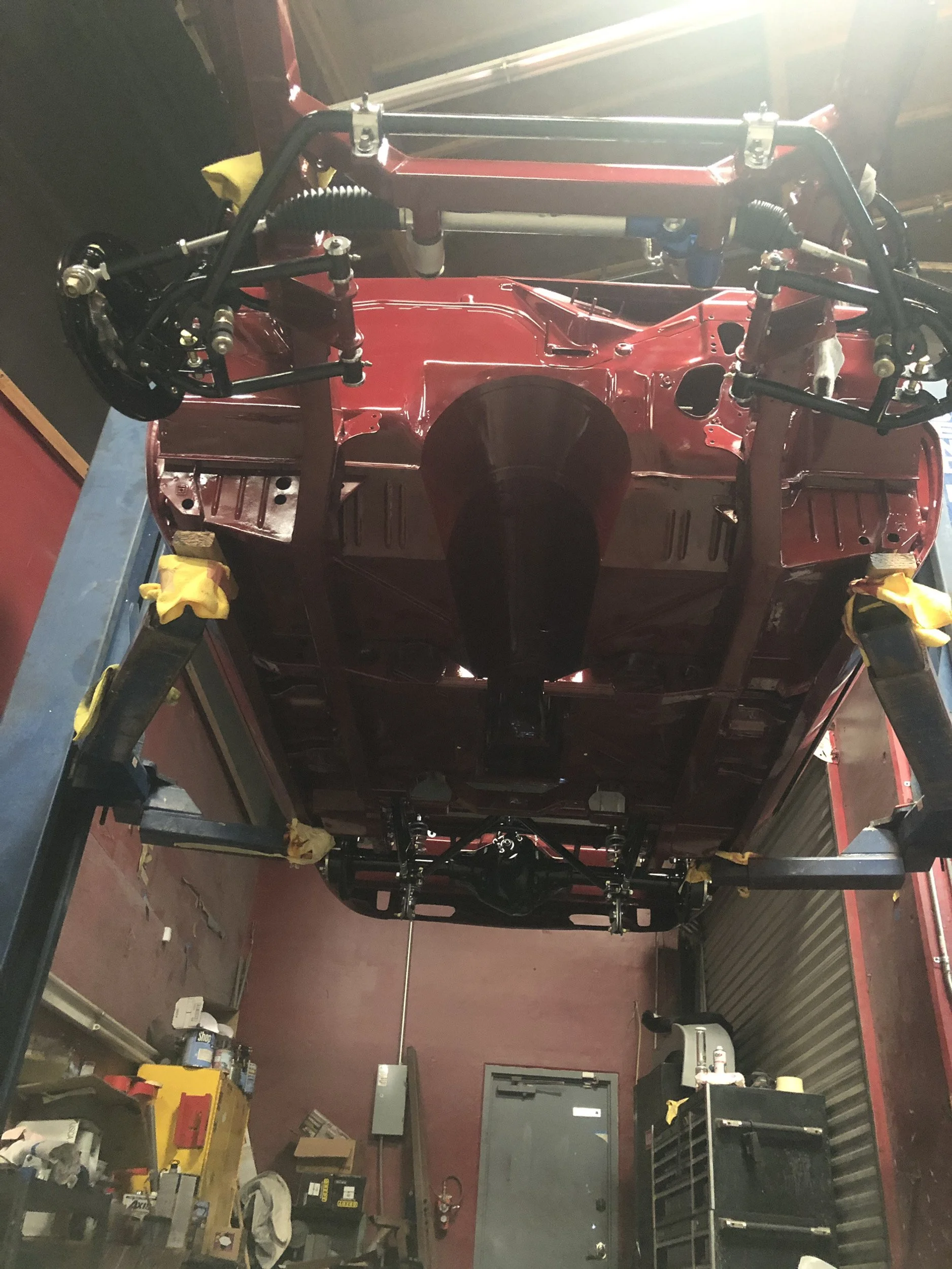 71 Cuda Undercarriage, painted on rotisserie
