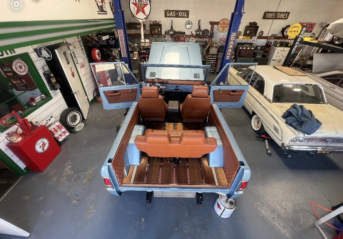 Ariel view of the interior coming together 