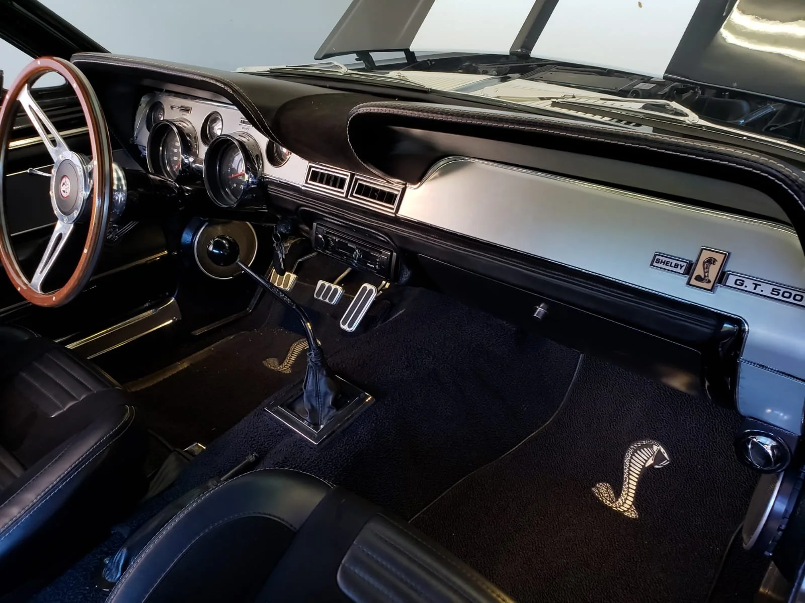 67 Shelby interior with TMI Sports series and suede inserts. W e were really happy with how this interior turned out 