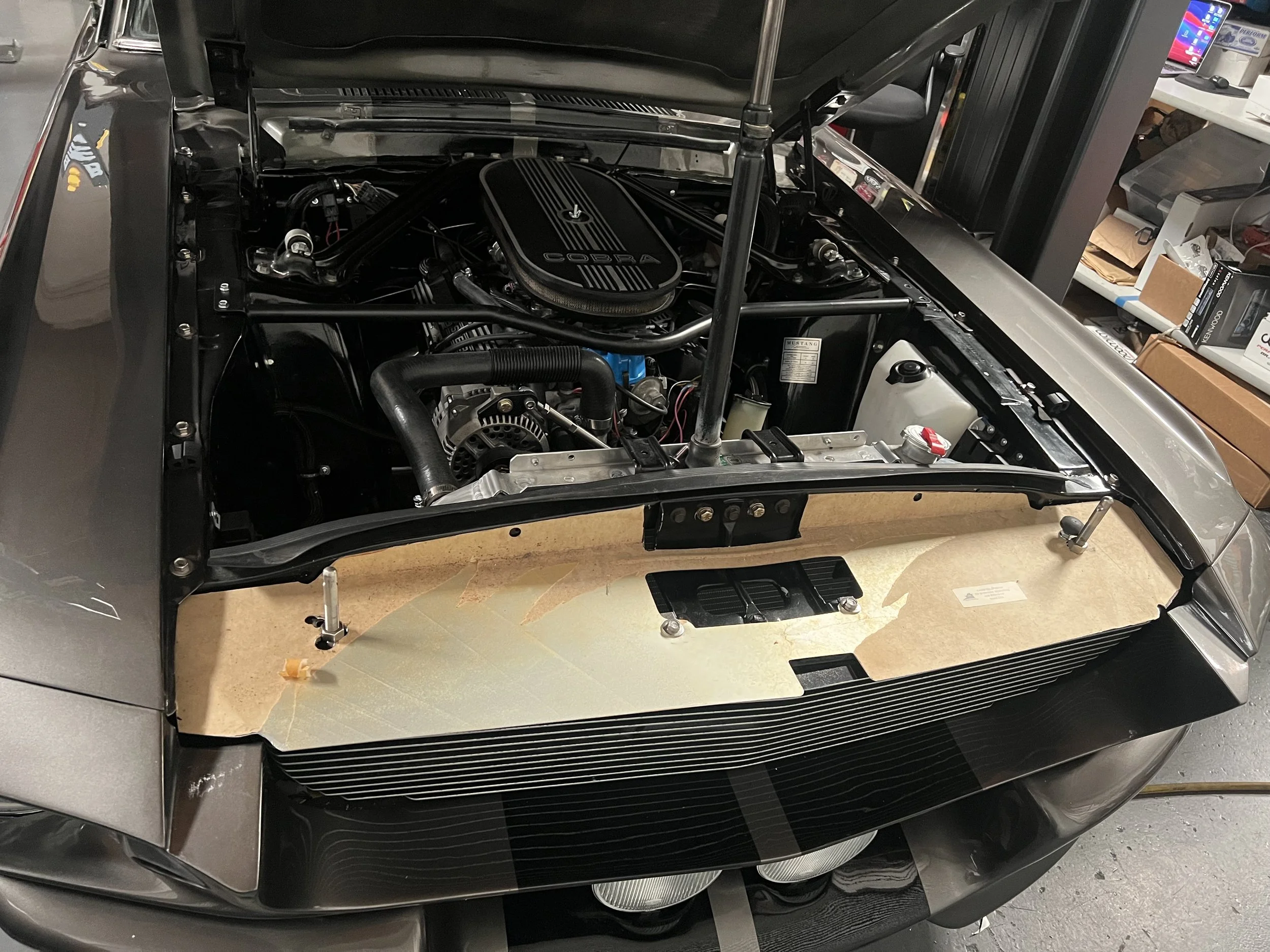 Filler panel being dry fitted