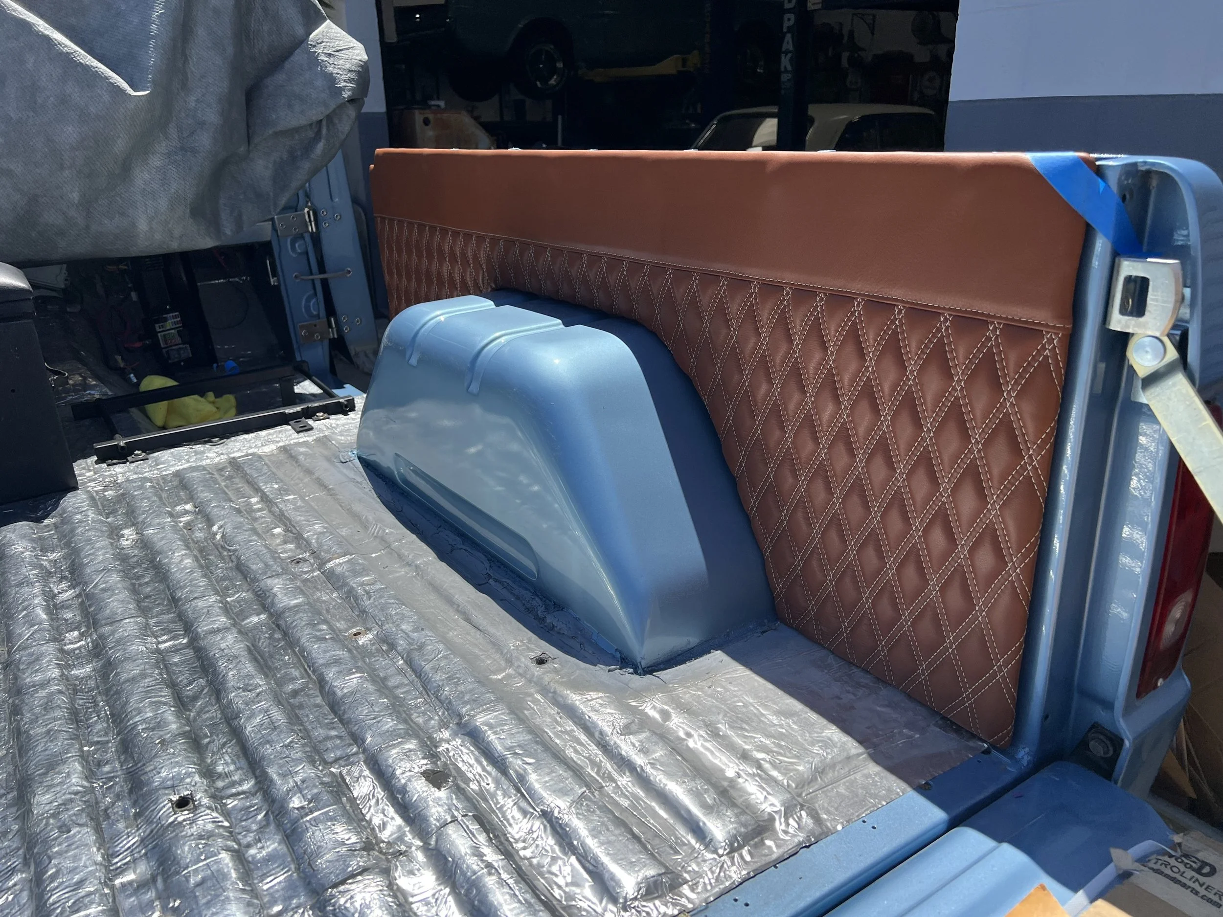 Test fitting the quarter card to the freshly painted tub