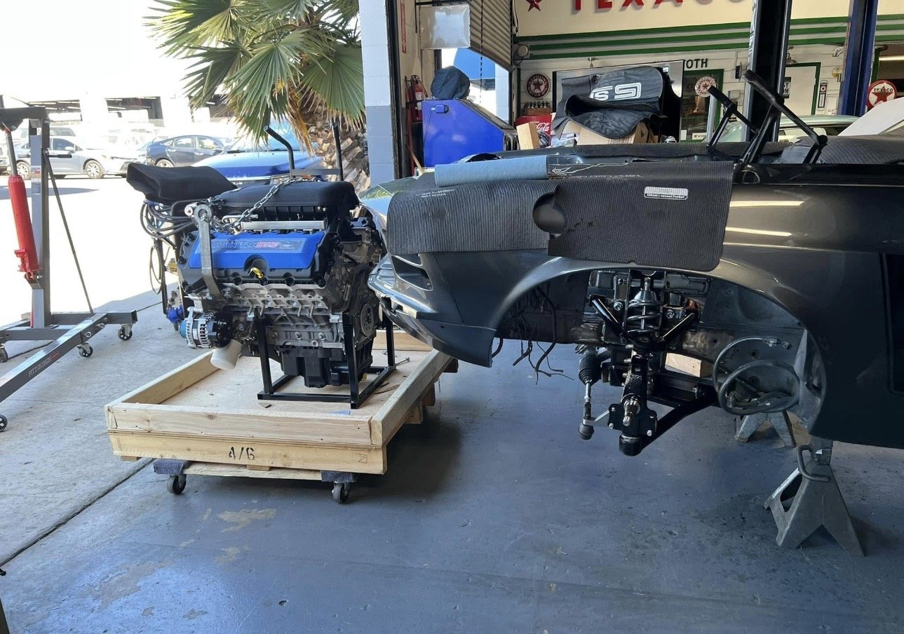 Aluminator ready to install in a 70 Mustang w/Heidts Pro G