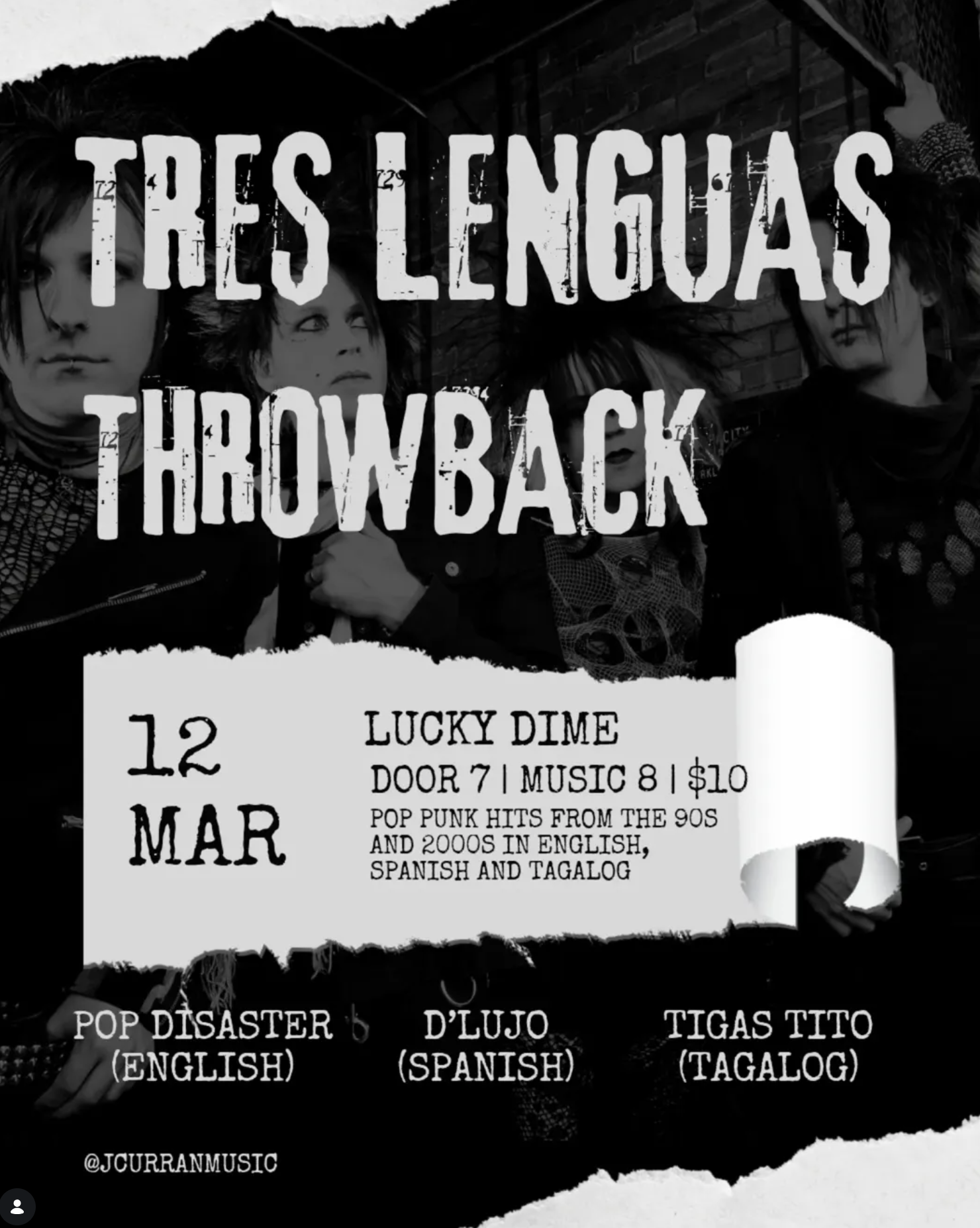 LIVE BANDS! Pop Disaster / D'Julo / Tigas Tito