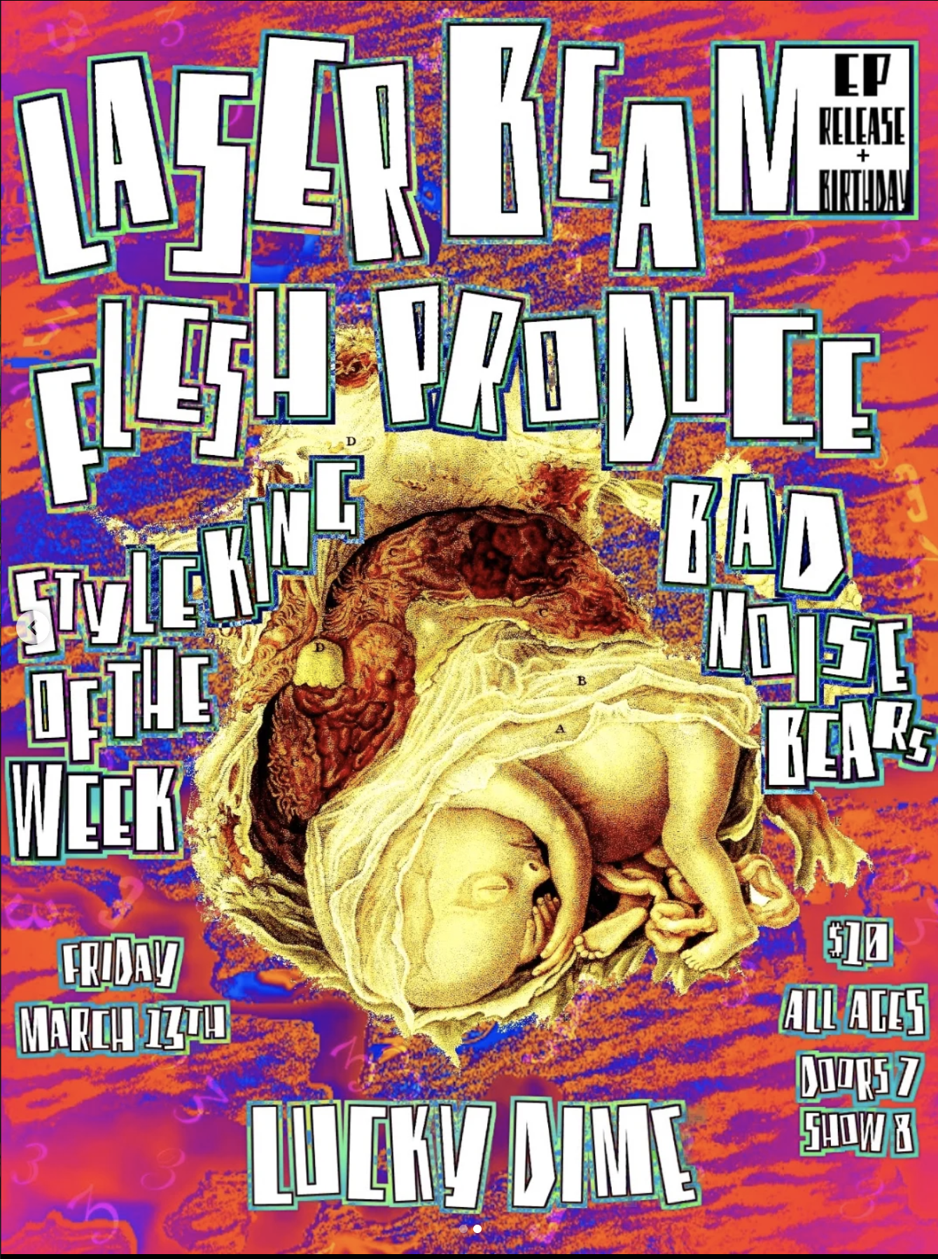 LIVE BANDS! Laser Beam / Flesh Produce / Bad Noise Bears / Style King of the Week