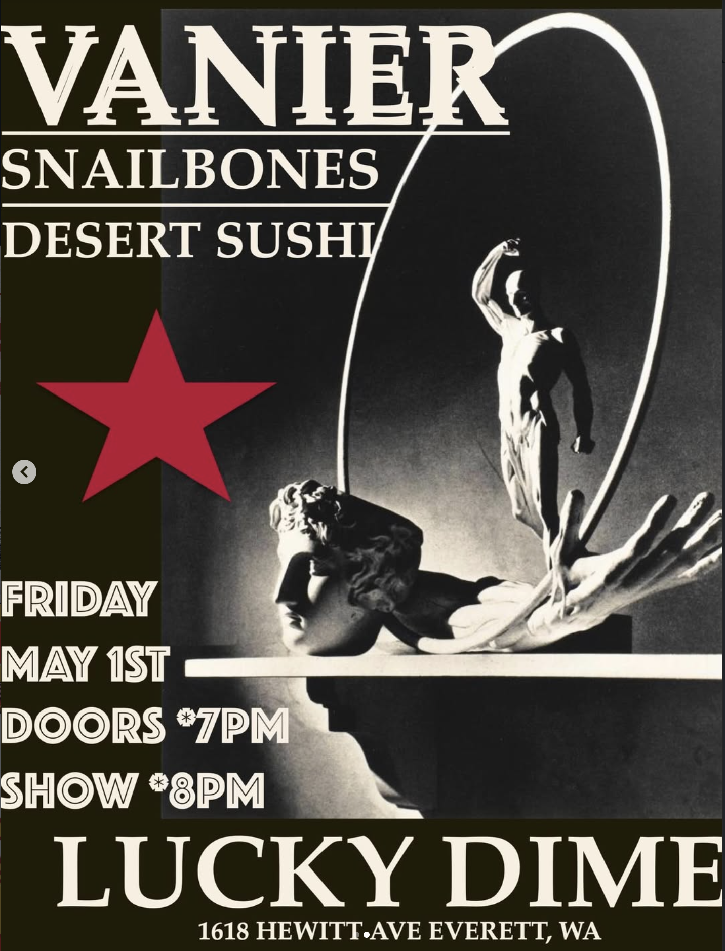 LIVE BANDS! Vanier / Snailbones / Desert Sushi