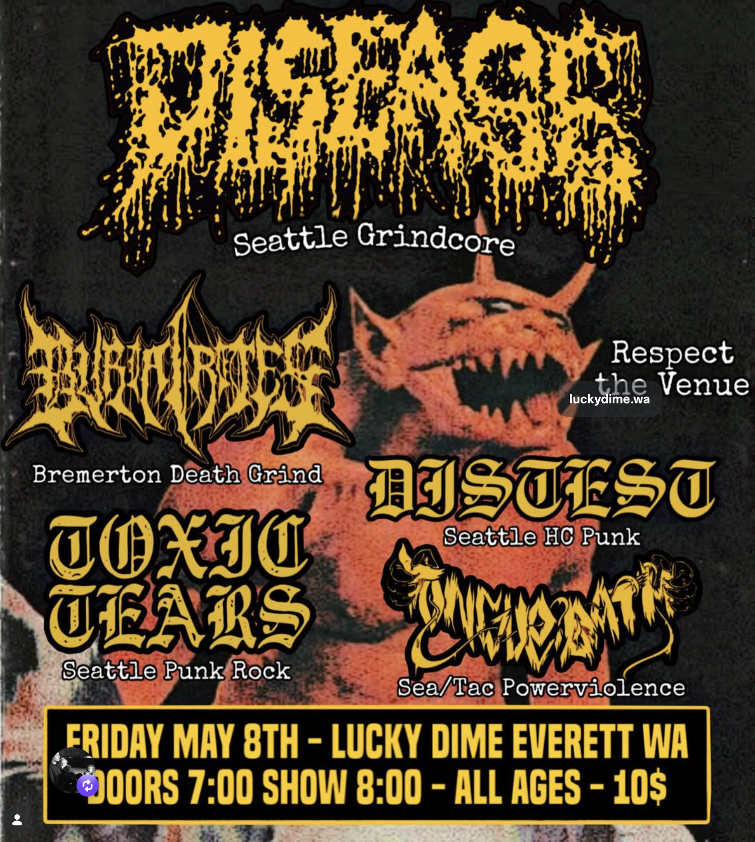 LIVE BANDS! Disease / Burial Rites / Distest / Tonguebath / Toxic Tears 