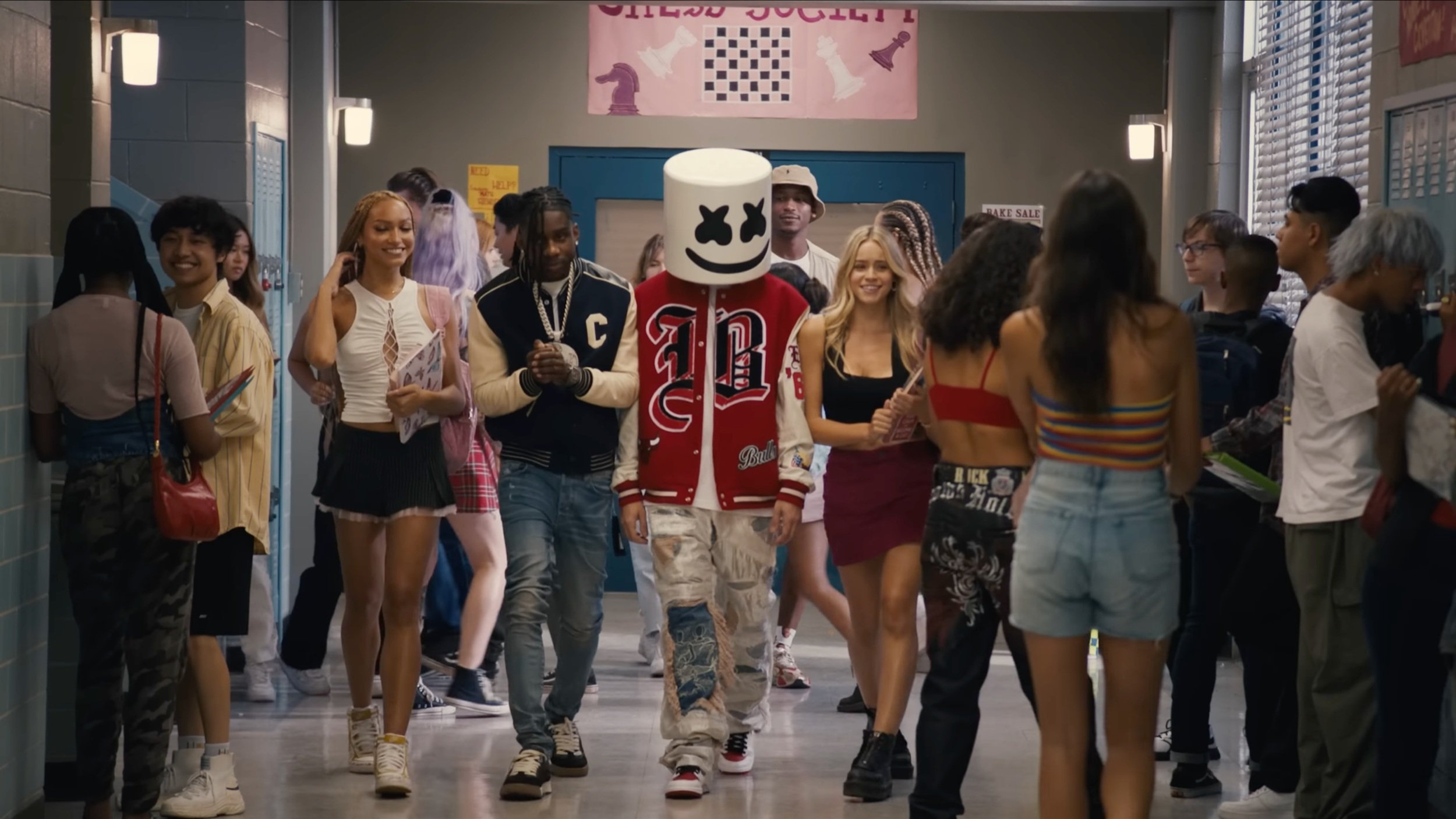 Marshmello, Southside, and Polo G star in music video for their hit single “Grown Man”