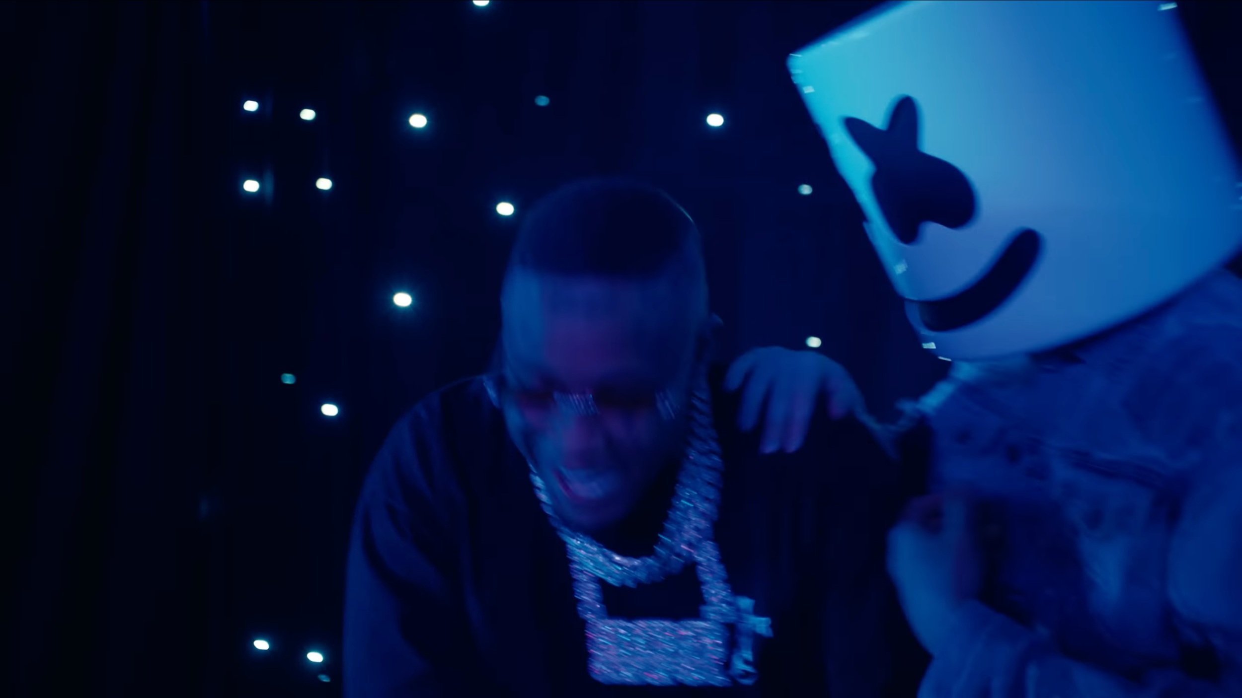 Marshmello and Southside Vibing in music video for hit single “Grown Man”