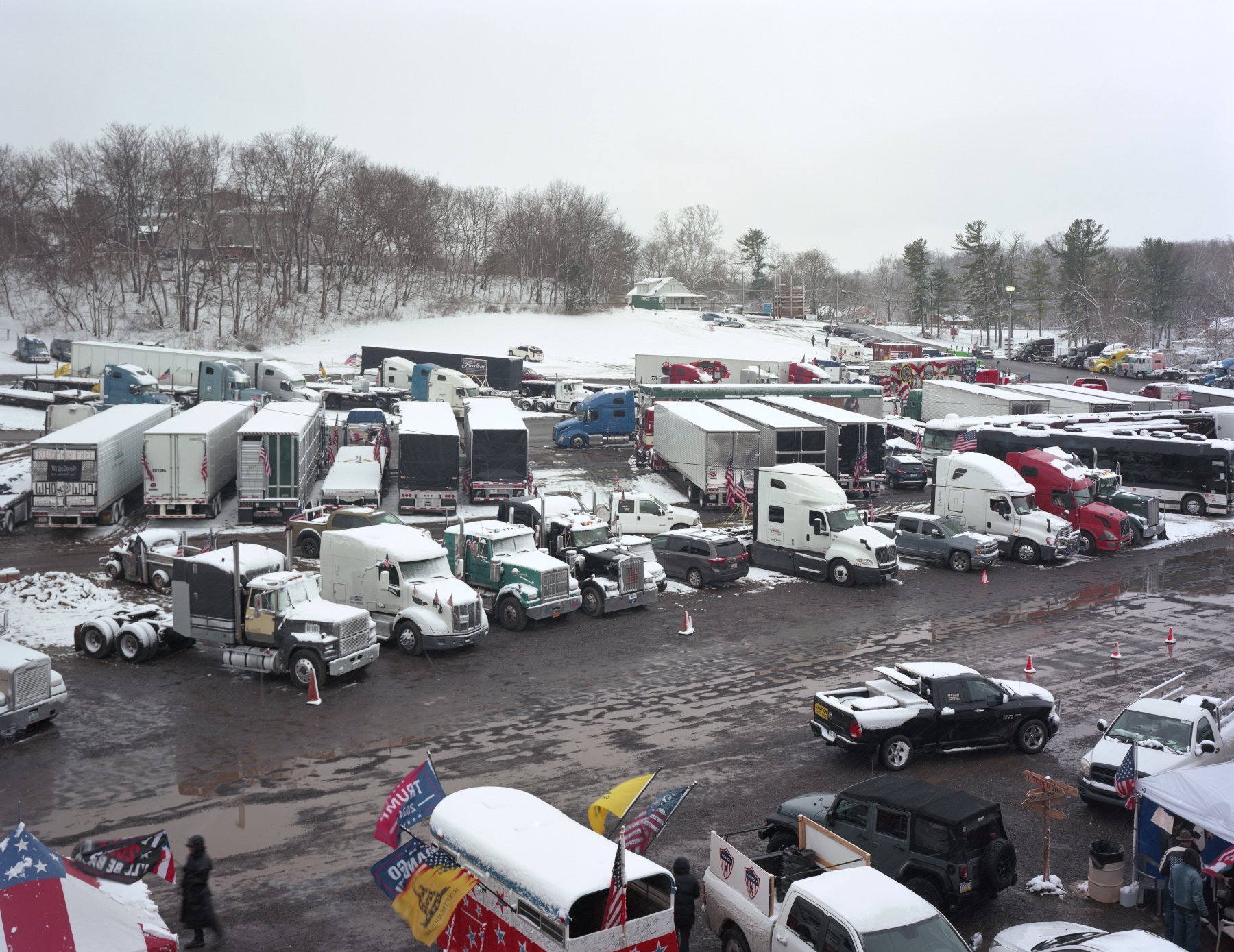 Trucker protest campsite — Hagerstown, Maryland