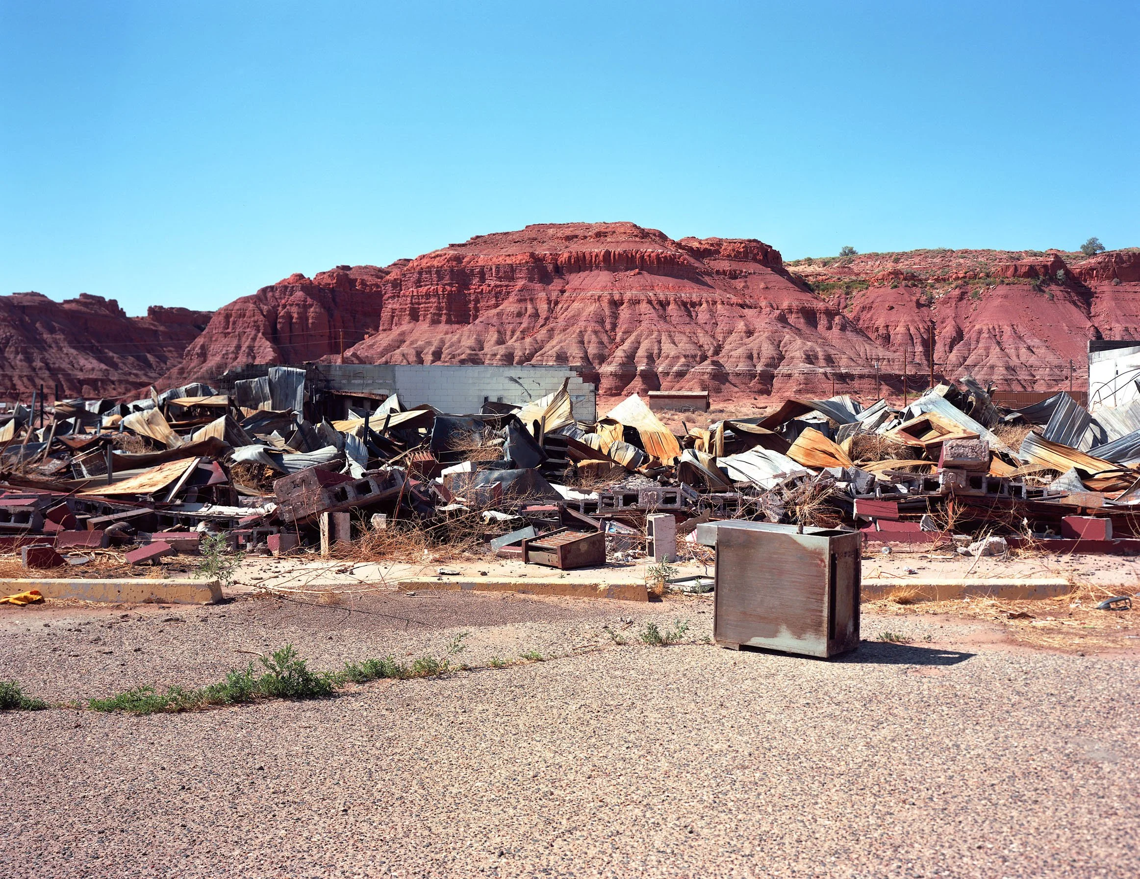 Demolished store, Tuba City, Arizona