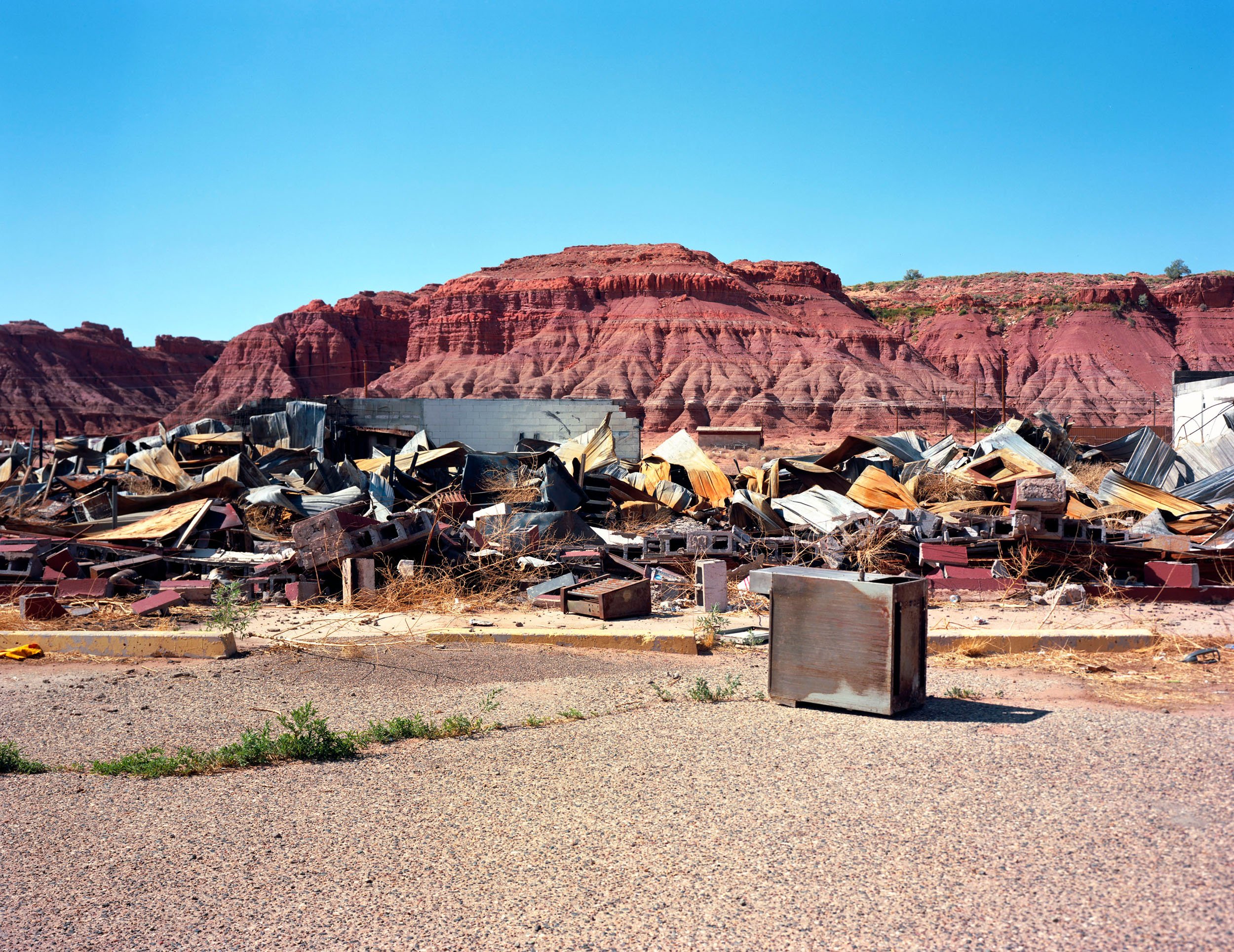 Demolished store, Tuba City, Arizona