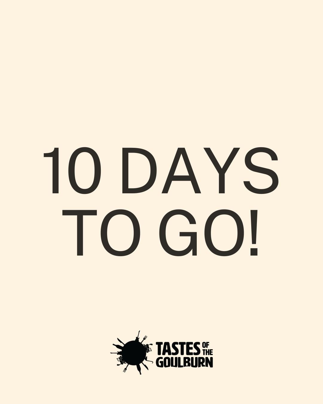 10 DAYS TO GO! 
Tastes of the Goulburn 
Seymour, Saturday 27 April 2024.

Skip the queue and pre-purchase your tickets NOW https://bit.ly/totgticket
We'll see you there!

#goulburnvalley #seymourvictoria #tastesofthegoulburn #victorianevents #victori