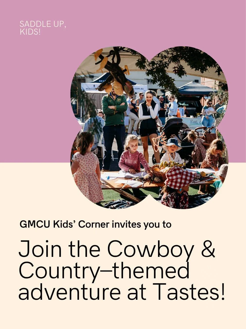Saddle up, little cowboys and cowgirls! 🤠🌵

At the @gmcubanking Kids Corner, Gnarly Neighbours and the Tastes crew are bringing a wild Cowboy &amp; Country&ndash;themed adventure to the street festival!

Here&rsquo;s what&rsquo;s in store:
🌵 Cactu