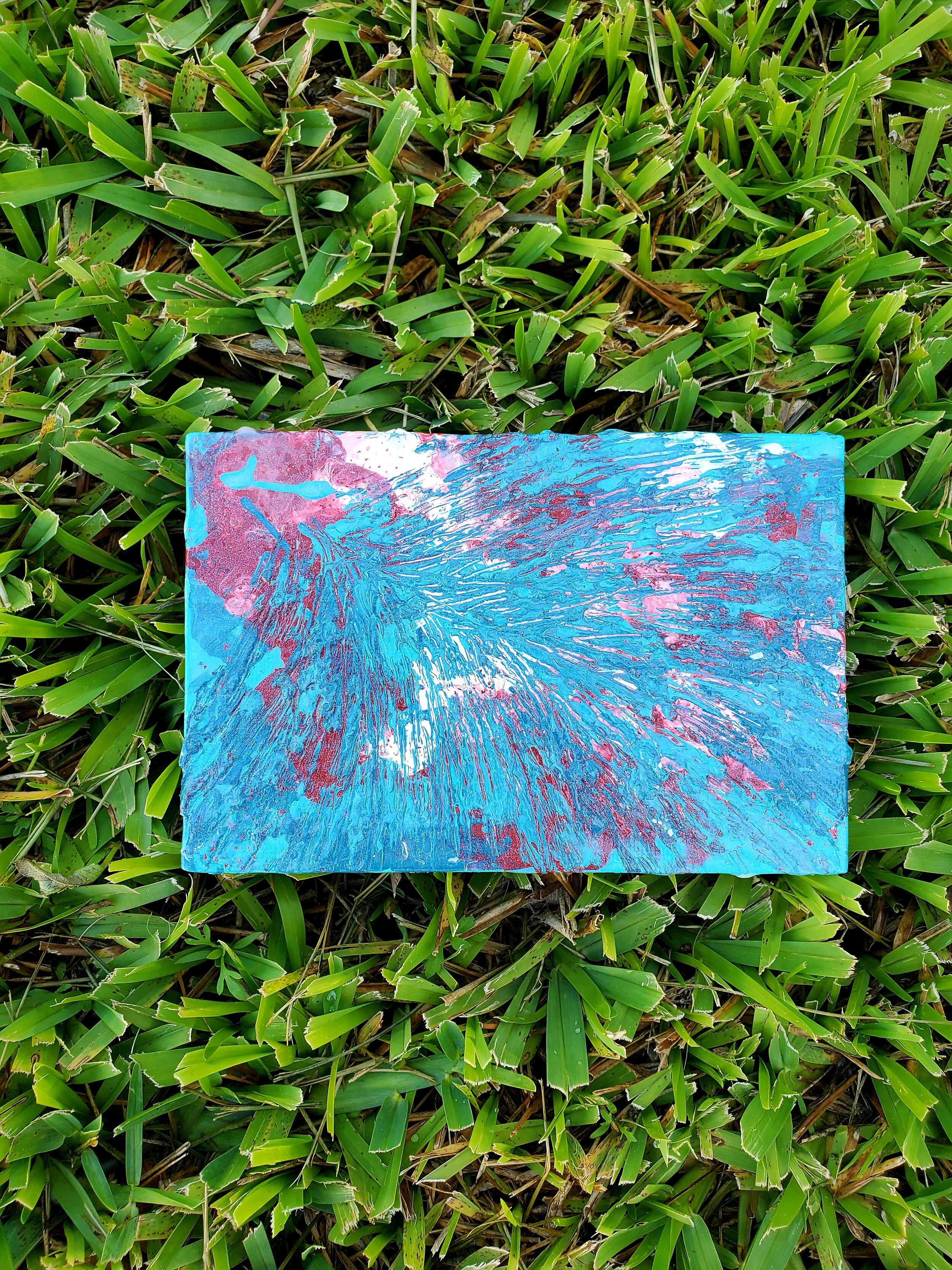 Palma Azul - Blue Palm 6X4" painting