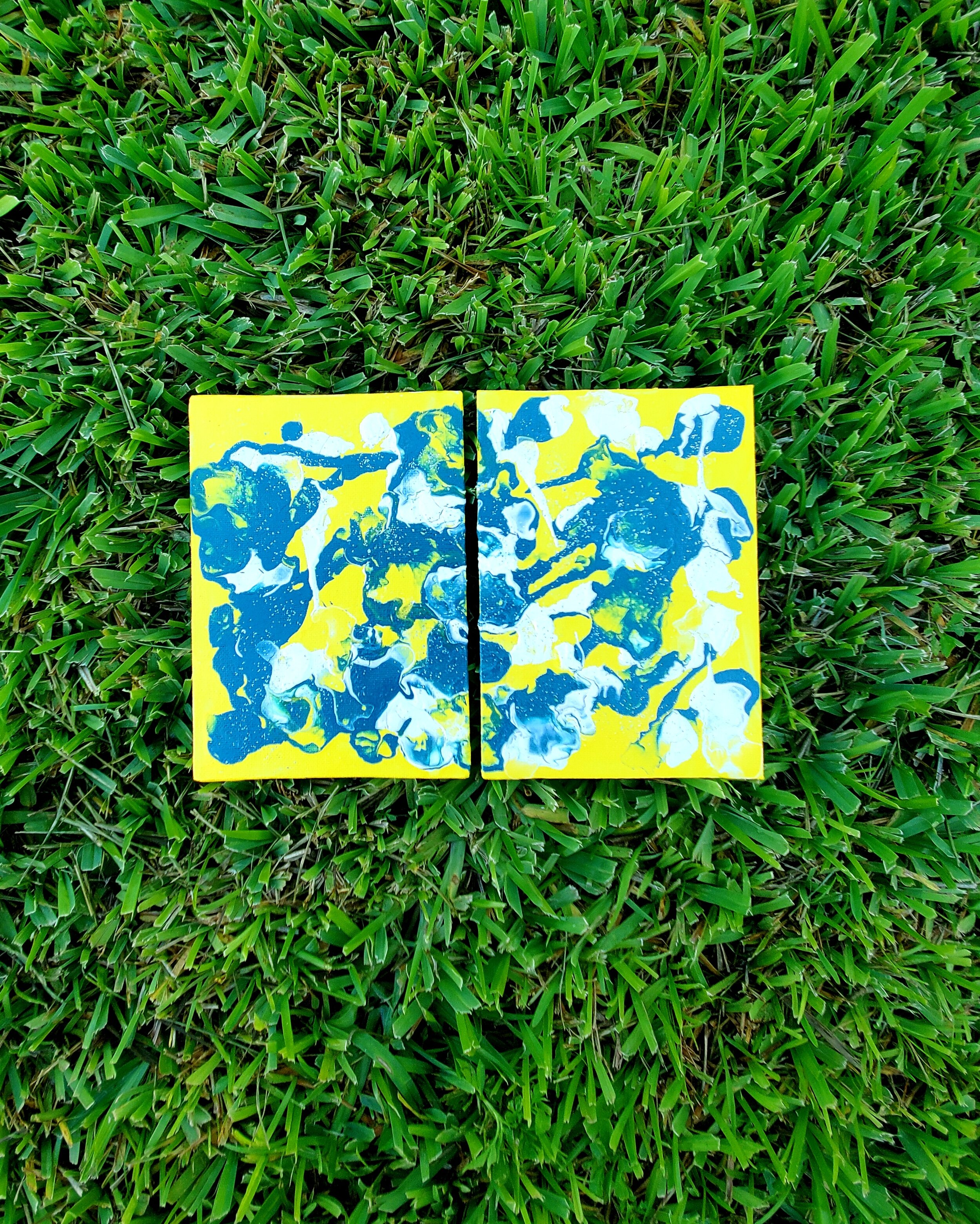 Lake Michigan 7X5" - Twin paintings