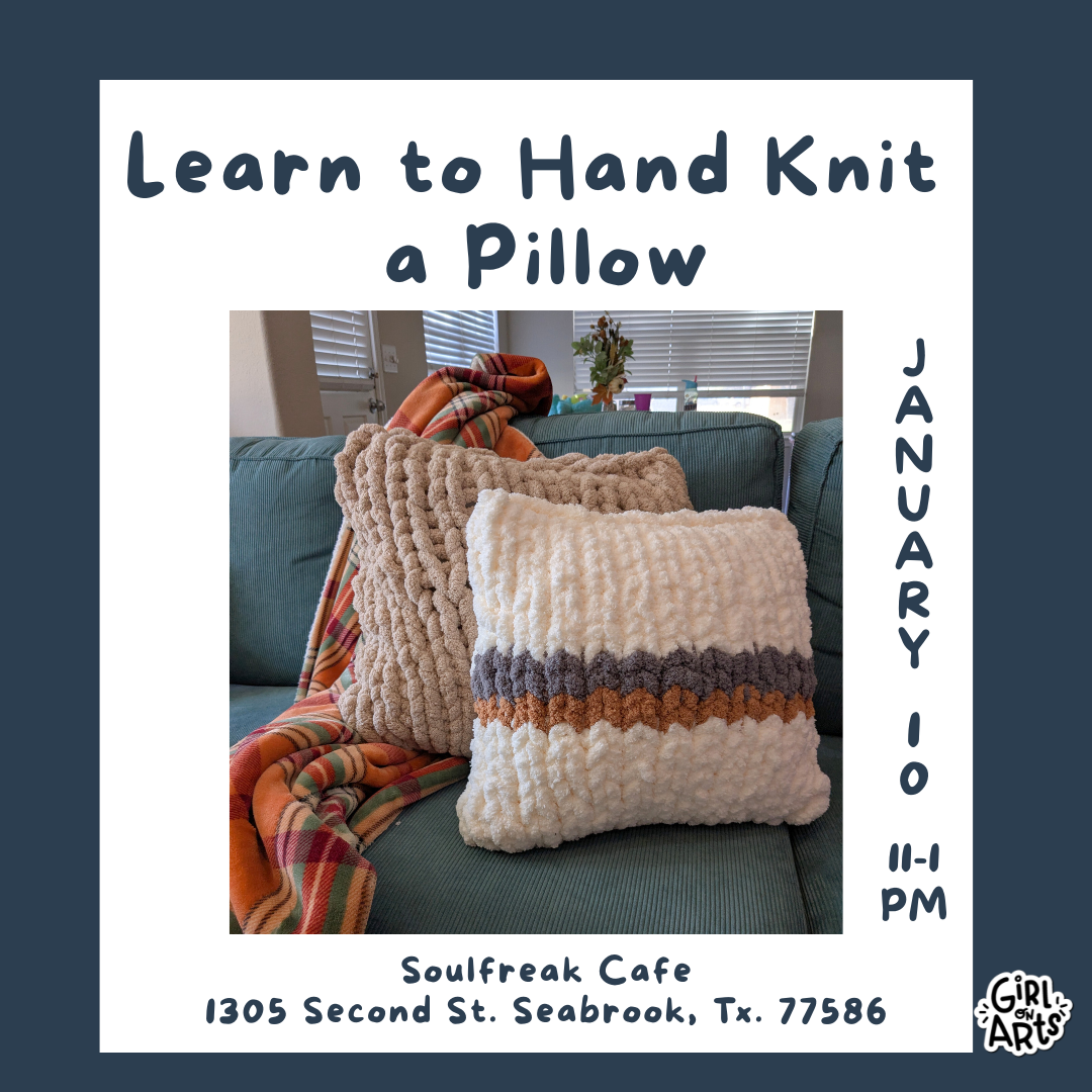 Hand Knitting a Pillow