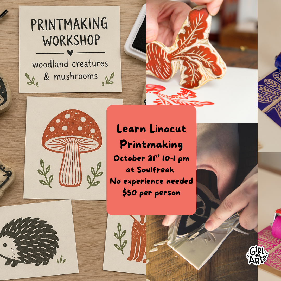 Linocut Printmaking for Beginners at Soulfreak in League City