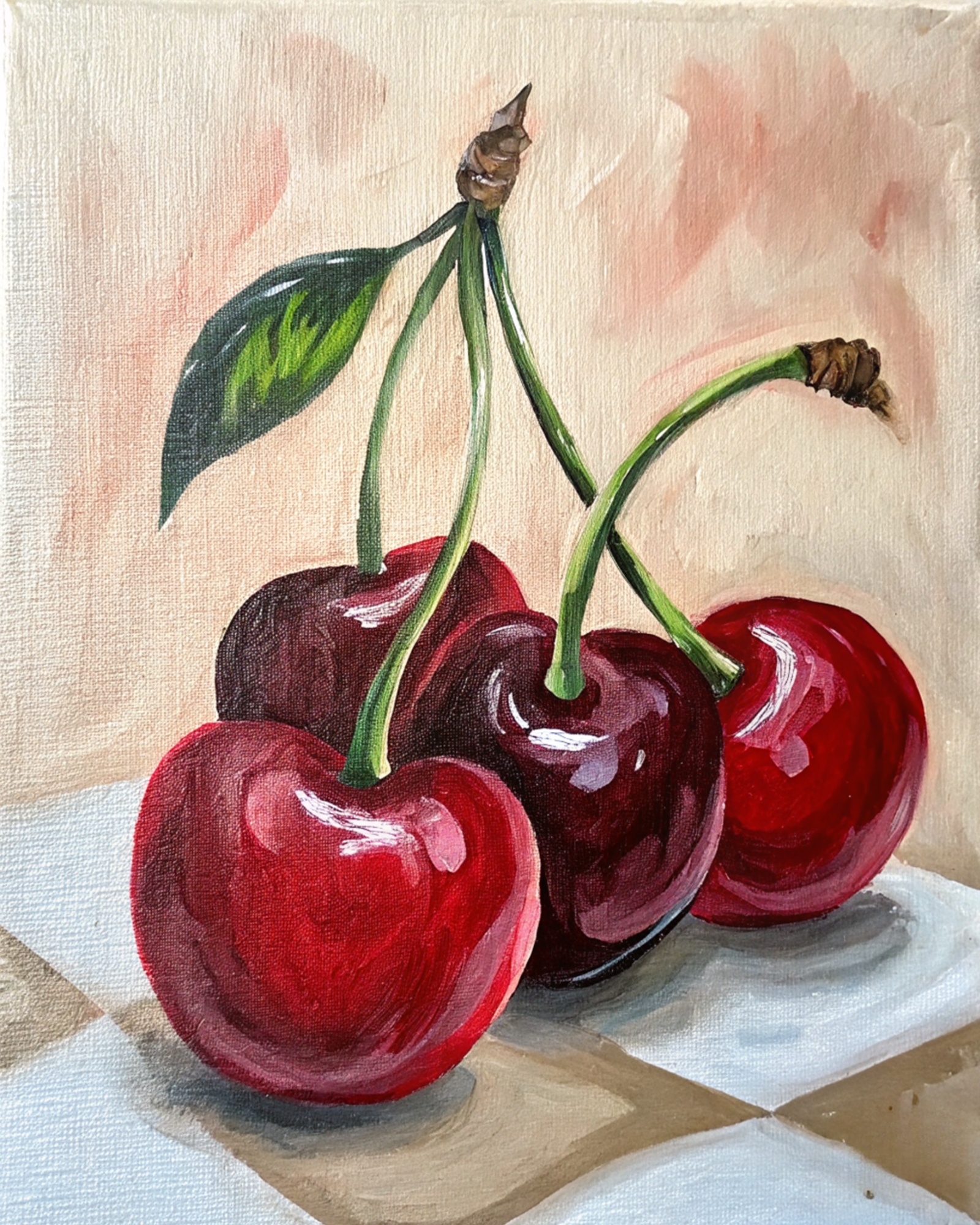 Cherry Painting for Beginner Summer Day Workshop at Soulfreak (League City)