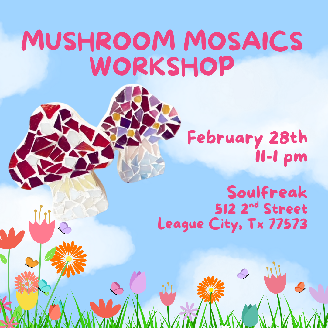 Mushroom Mosaics Workshop at Soulfreak Cafe 🍄