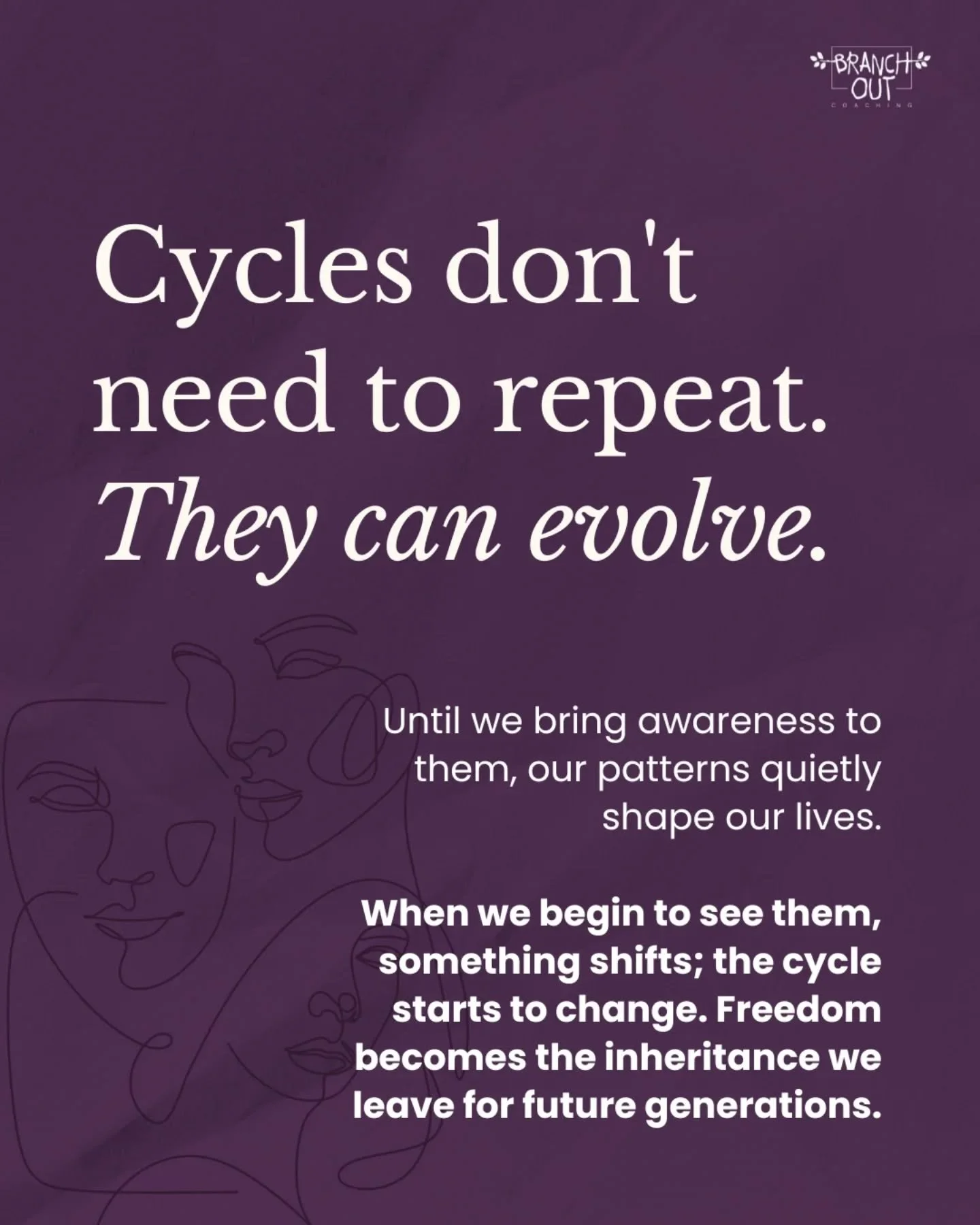 Cycles don’t need to repeat, they can evolve. Until we bring awareness to them, our patterns quietly shape our lives. But the moment we start to see them, something shifts. The cycle begins to change.
That’s where healing lives. Not in e