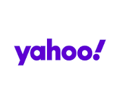 Yahoo! logo in purple text and exclamation mark.